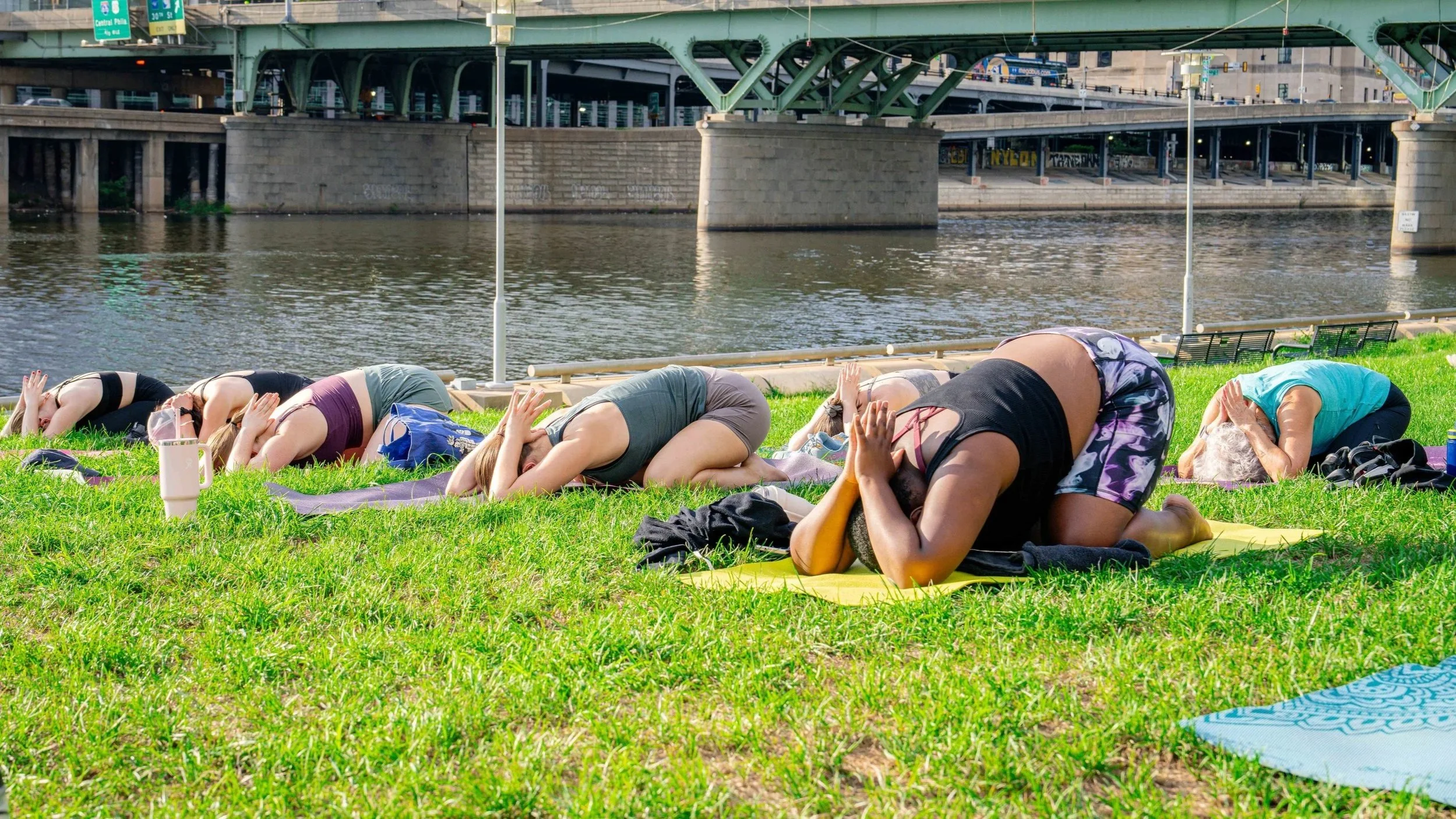 Yoga at Schuylkill River Trail in Philadelphia