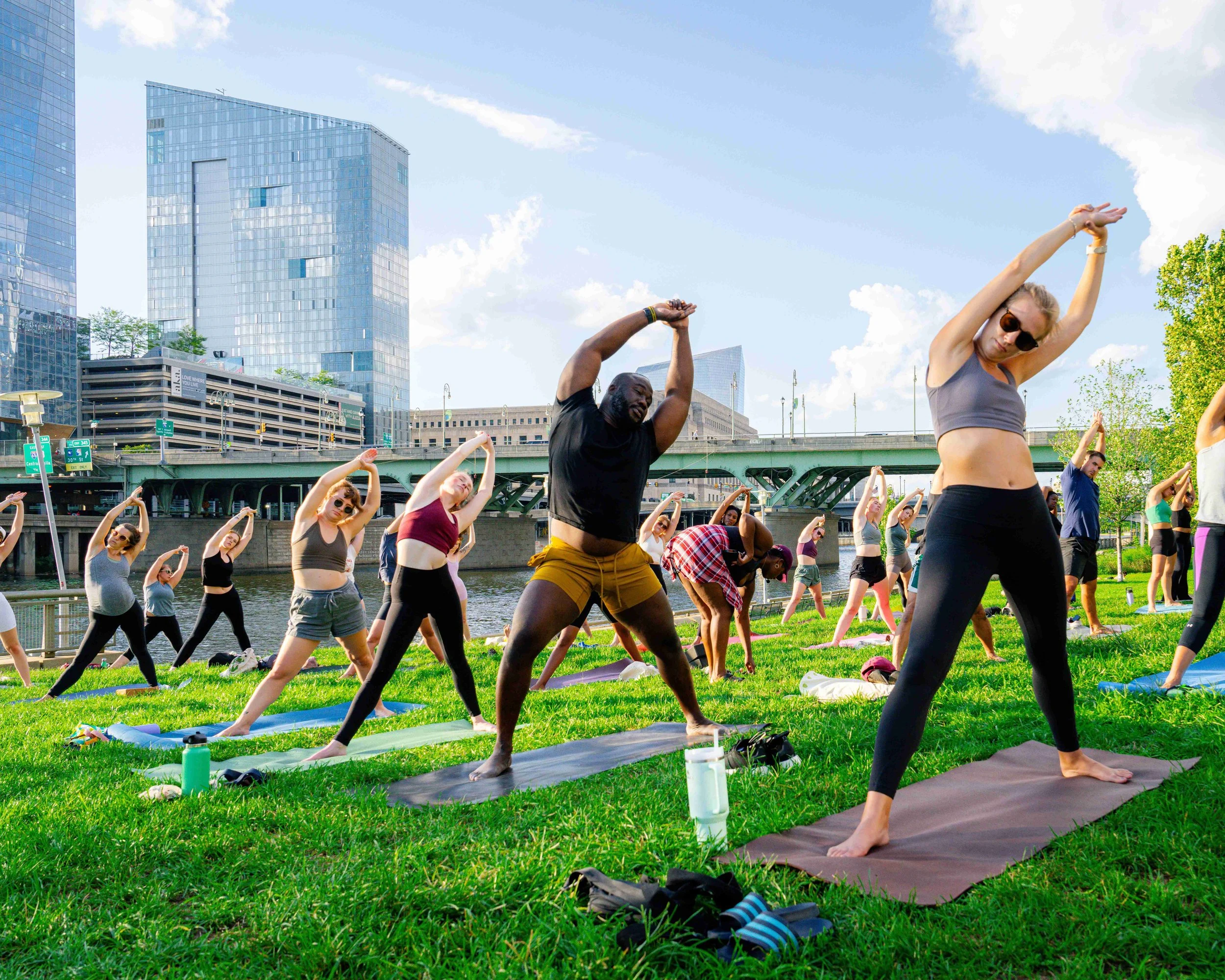 Yoga at Schuylkill River Trail in Philadelphia