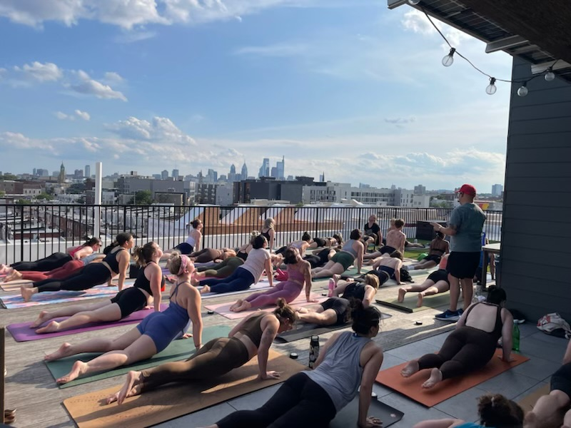Yoga on the rooftop Philadelphia