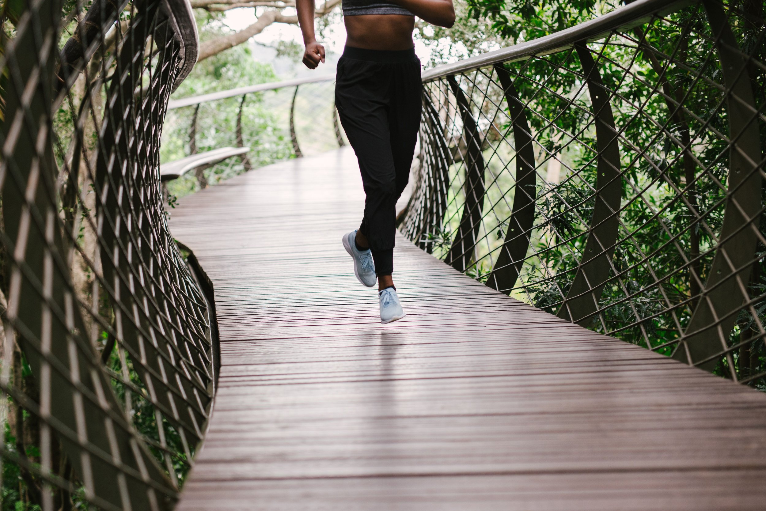 Woman Running At Houston TX Park