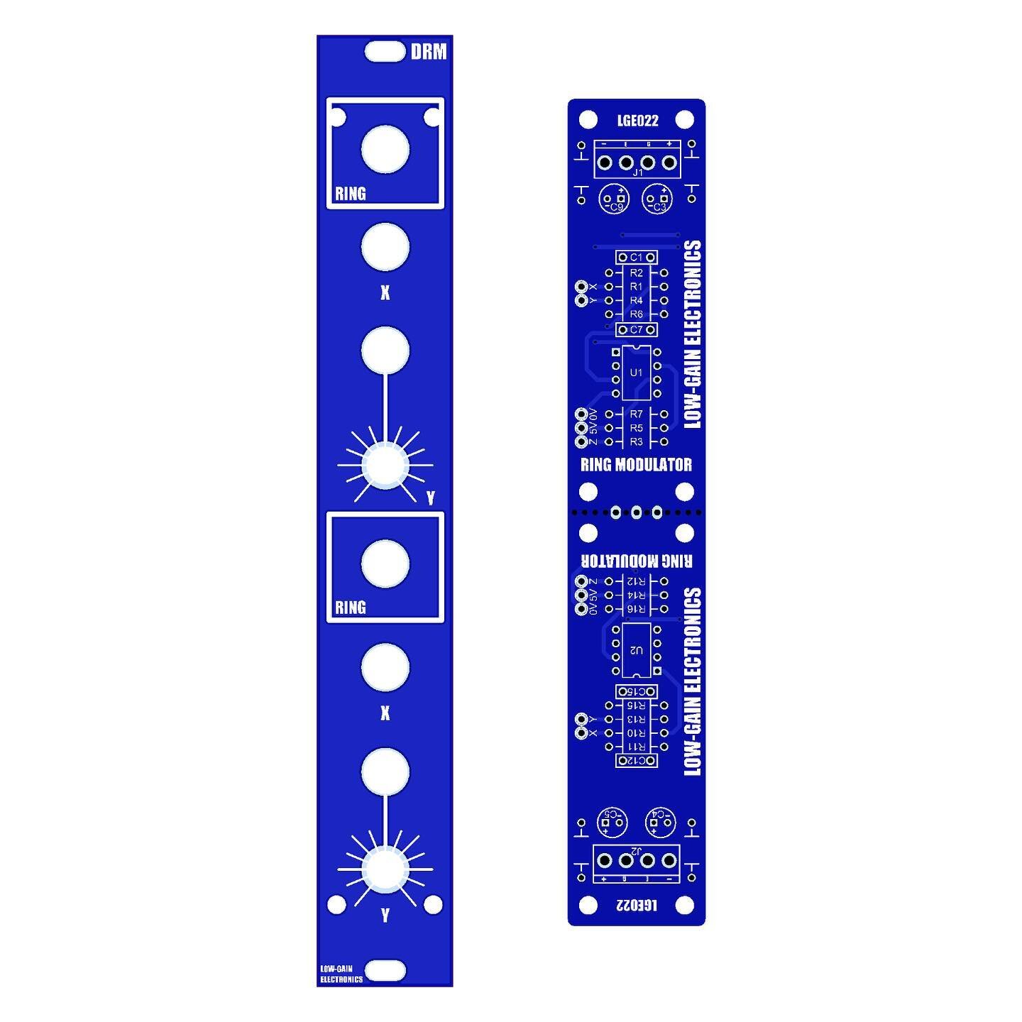 Finished the Dual Ring Modulator panel this evening.  The pcb was done as a simple utility space filler for full size panels. But I thought it deserved its own panel. 

#lowgainelectronics #4Umodular #bananamodular #bananasynth