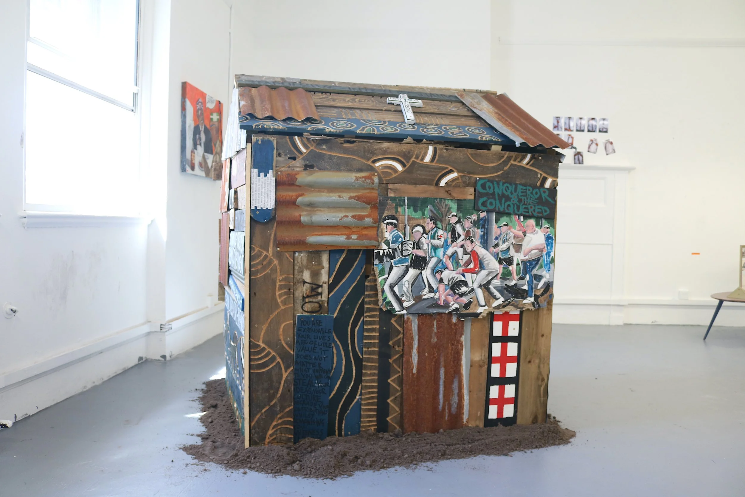 Imprisonment- Wood, sheet metal and found objects. 2025