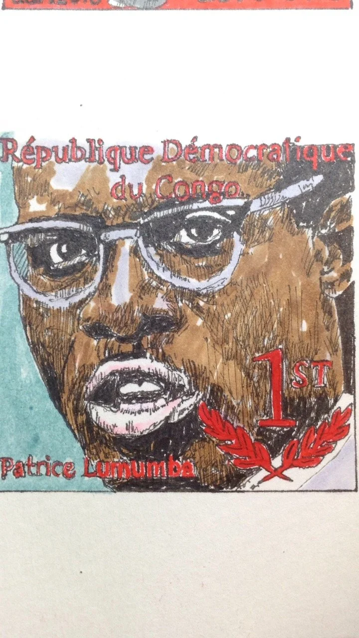 'In Belgium, we prefer Leopold over Lumumba' stamp