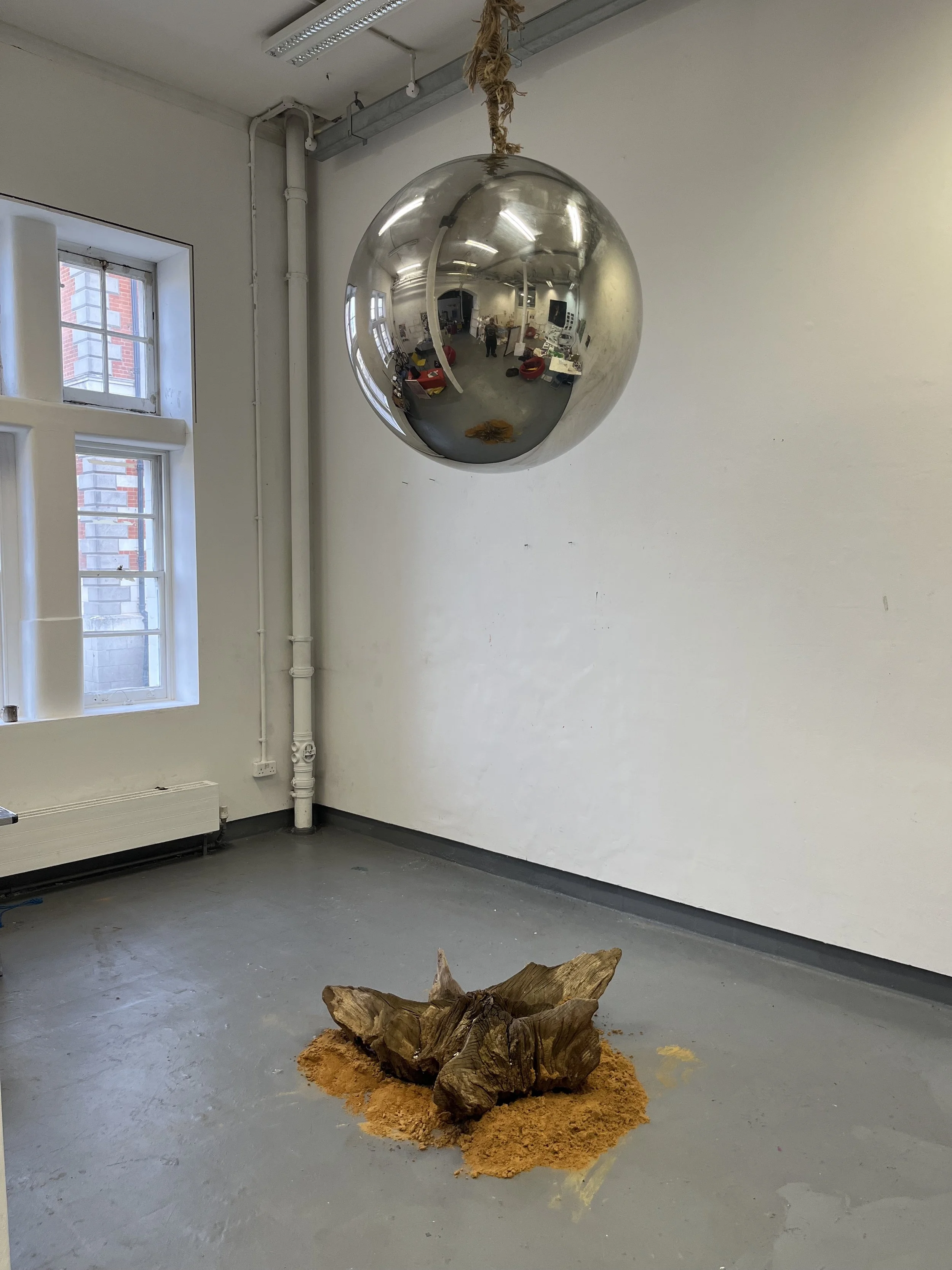 Please Wait Here- Metal Sphere Installation. 2022