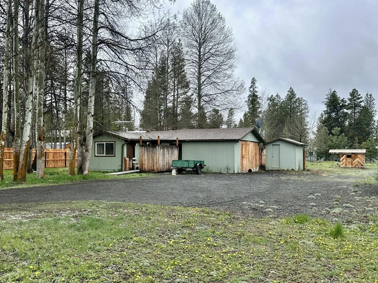 SOLD.Affordable Fixer with Big Potential on a Fenced, Tree-Lined Lot in South La Pine – Public Utili