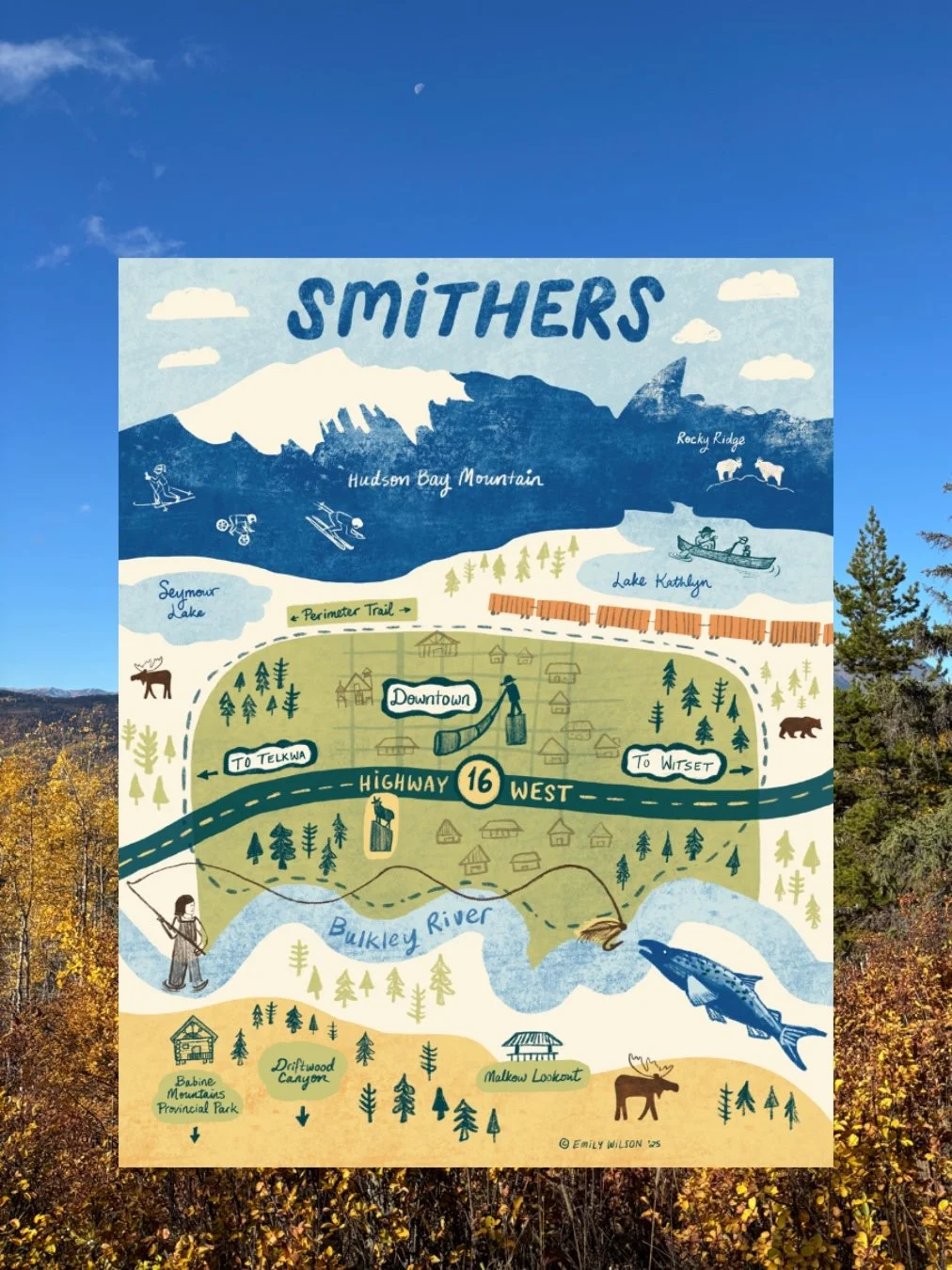 Map of Smithers (Fine Art Print)