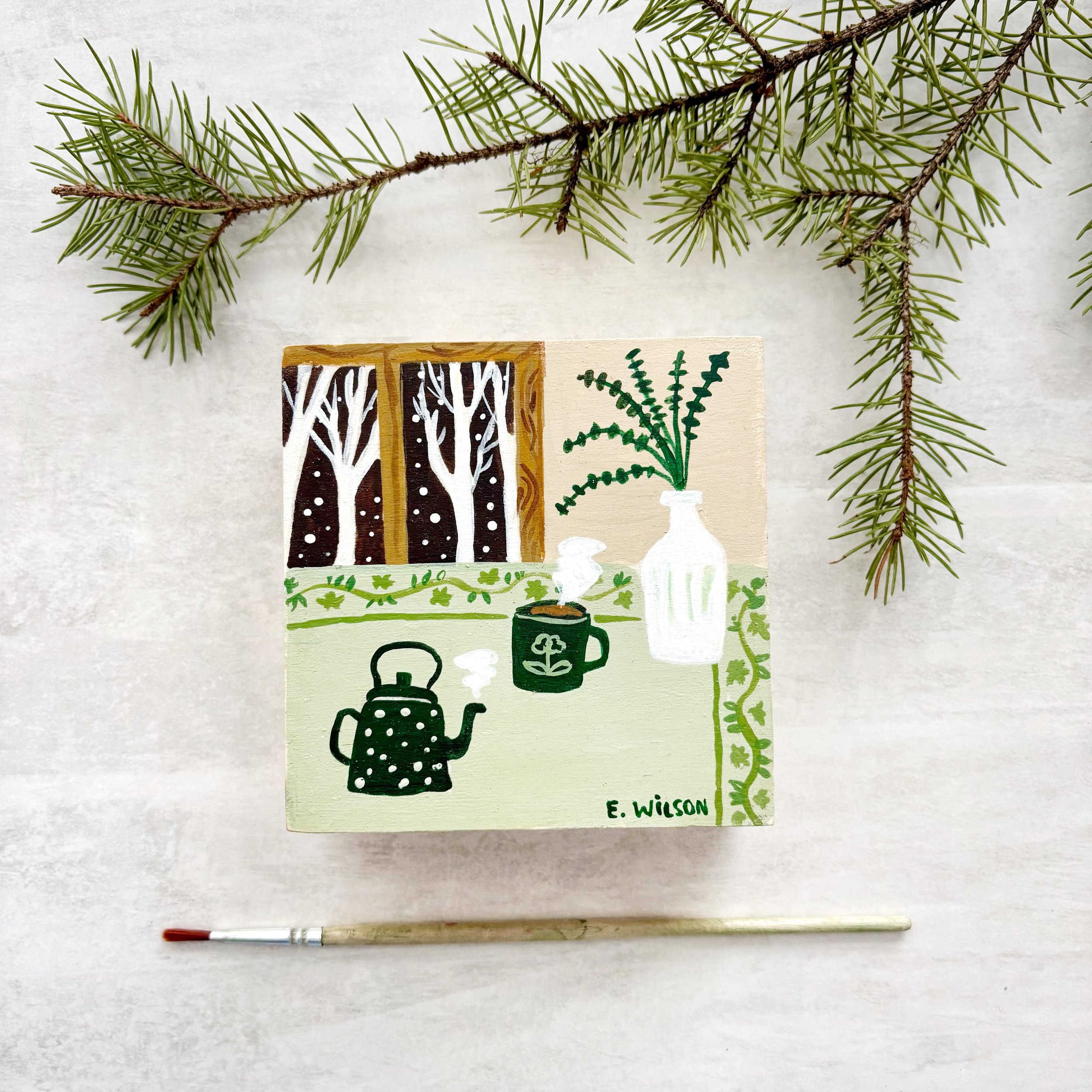 Tea Time - Mini Original Painting