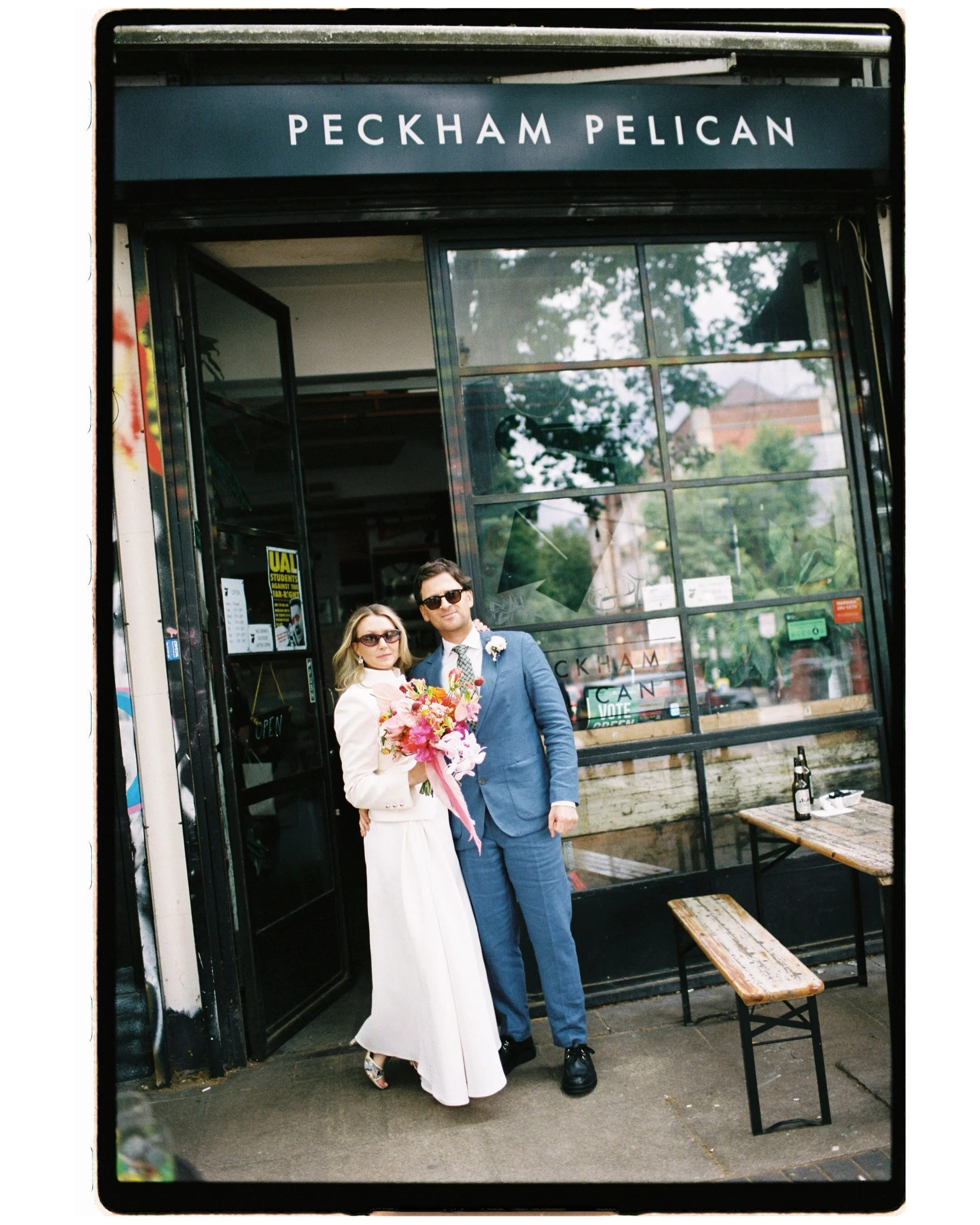 A few favourites from Elle &amp; Tom&rsquo;s wedding in Camberwell last week 
.
#filmweddingphotographer #londonweddingphotographer #shootfilmmag #shootfilmstaybroke #londonwedding