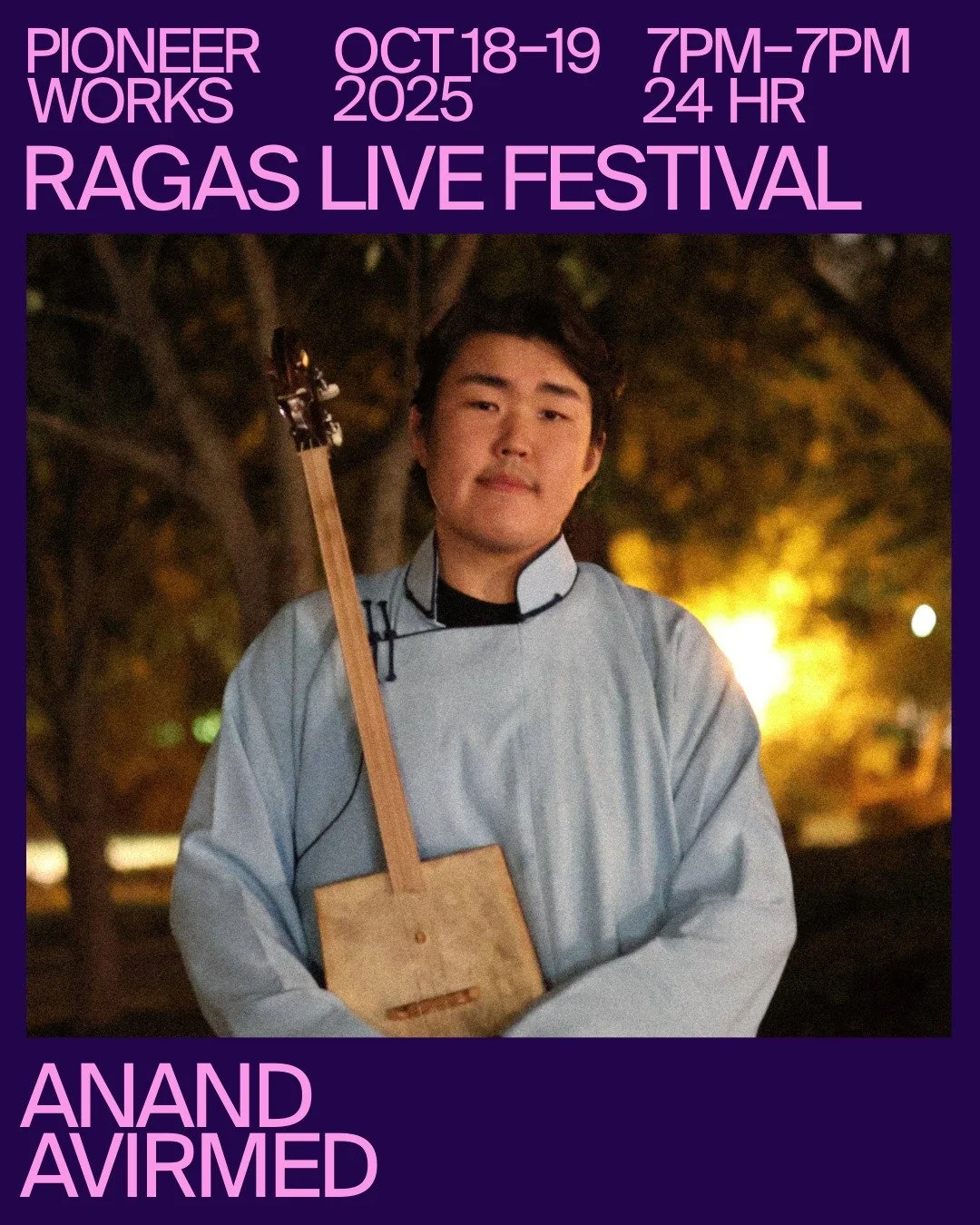 Anand Avirmed (Morin Khuur (horsehead fiddle) &amp; Mongolian Throat Singing)

Ragas Live Festival 2025
October 18-19 at Pioneer Works

Full schedule available at the link in our bio! @ragaslivefestival

Ragas Live Festival is produced by Pioneer Wor