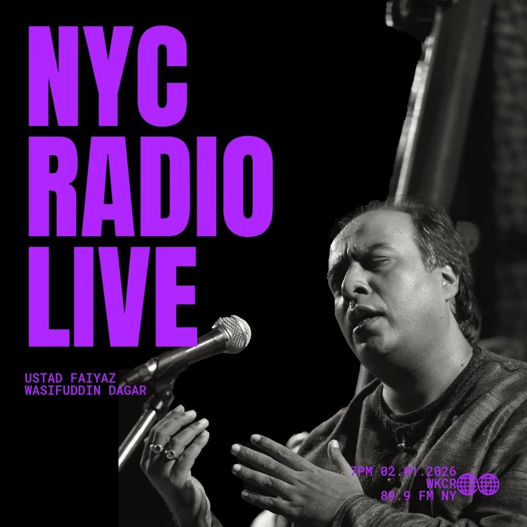 We&rsquo;ll be on the WKCR (@wkcr) airwaves tonight, sharing our 2011 in-studio musical interview with Ustad Wasifuddin Dagar&mdash;torchbearer of an unbroken, 20-generation Dhrupad lineage dating back to the 15th century.

7:00 PM 02.01.2026
WKCR
89