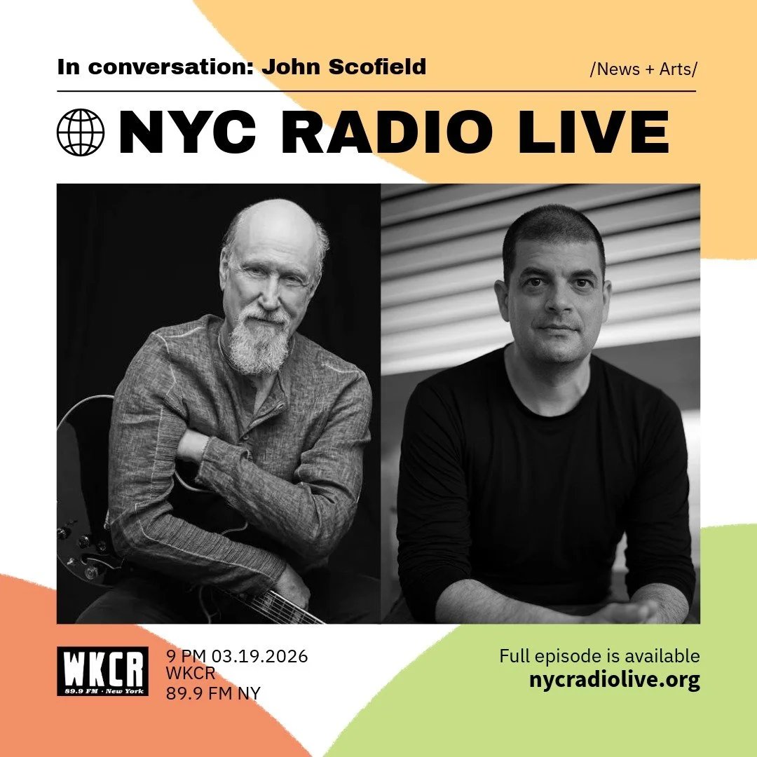 Tonight on WKCR-FM, we'll be hosting jazz legend John Scofield before his trio heads off to the Big Ears Festival.

The full interview is available on the NYC Radio Live podcast @nyc_radio_live

📻 WKCR FM 89.9 FM-NY @wkcr
March 19 9-10 PM EST

🎟️ B