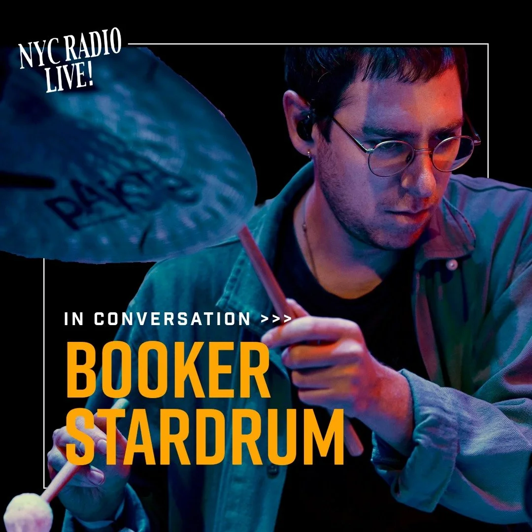 Enjoy this great conversation with Booker Stardrum on the NYC Radio Live podcast! 

Booker Stardrum whimsically co-founded SML with bassist Anna Butterss, synthesist Jeremiah Chiu, saxophonist Josh Johnson and guitarist Gregory Uhlmann. Their recent 