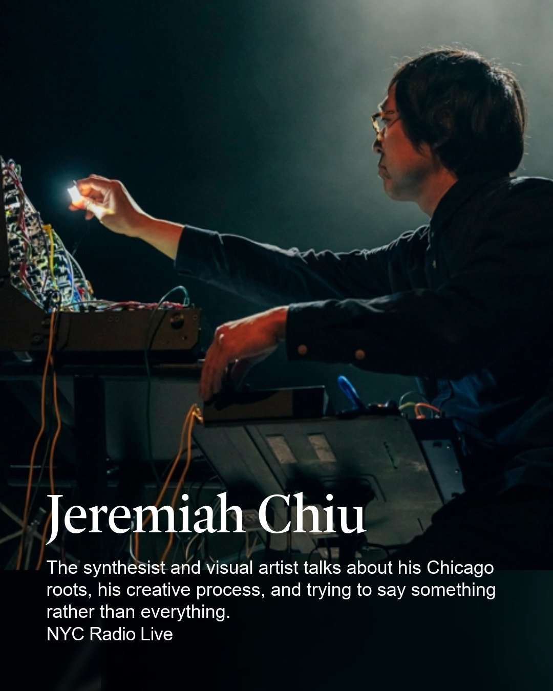 The synthesist and visual artist Jeremiah Chiu talks about his Chicago roots, his creative process, and trying to say something rather than everything.

🎧 Listen to our full conversation at the link in bio @nyc_radio_live

Photo: M.Rodrigues