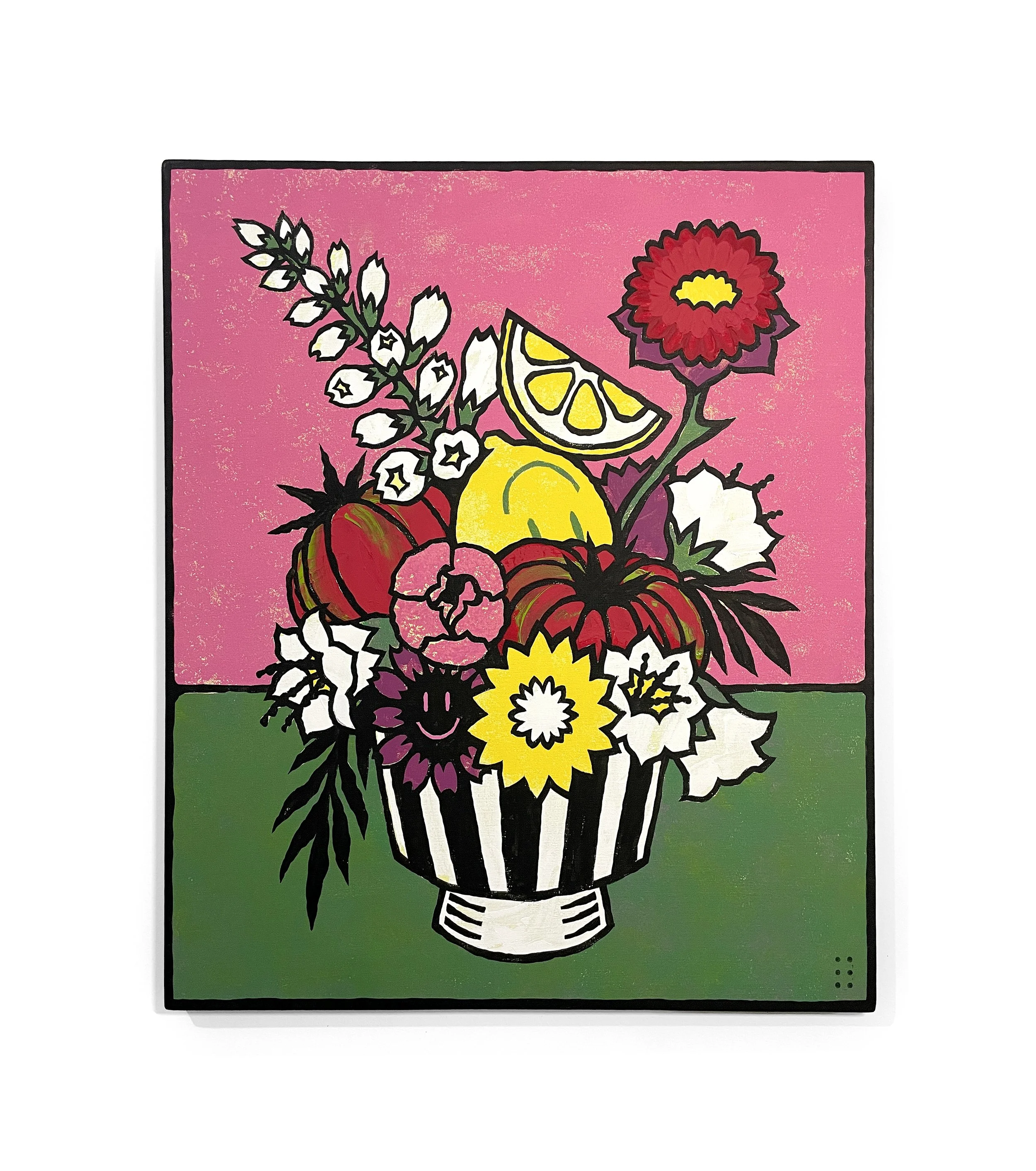 "Frutas y Flores" - Acrylic on canvas, 60x70cm, 2026.