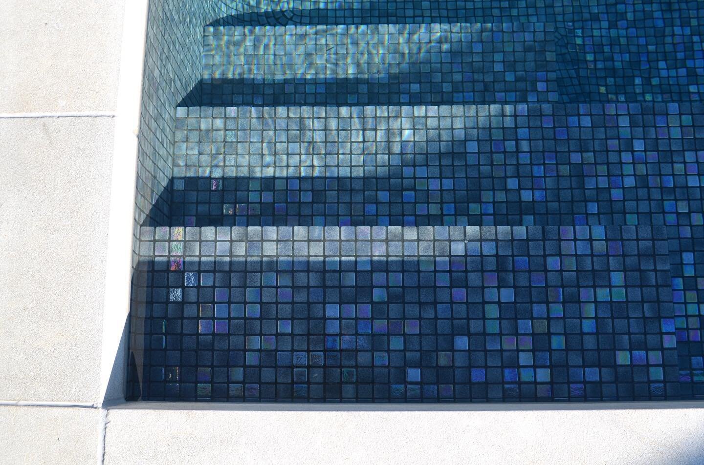 Our pool tiles from @barefoot_living_manly are looking very bright and fresh over at Curl Curl. Perfect for the upcoming warmer months! #pool #pooldesign #summer #barefootliving #tiles #mosaics