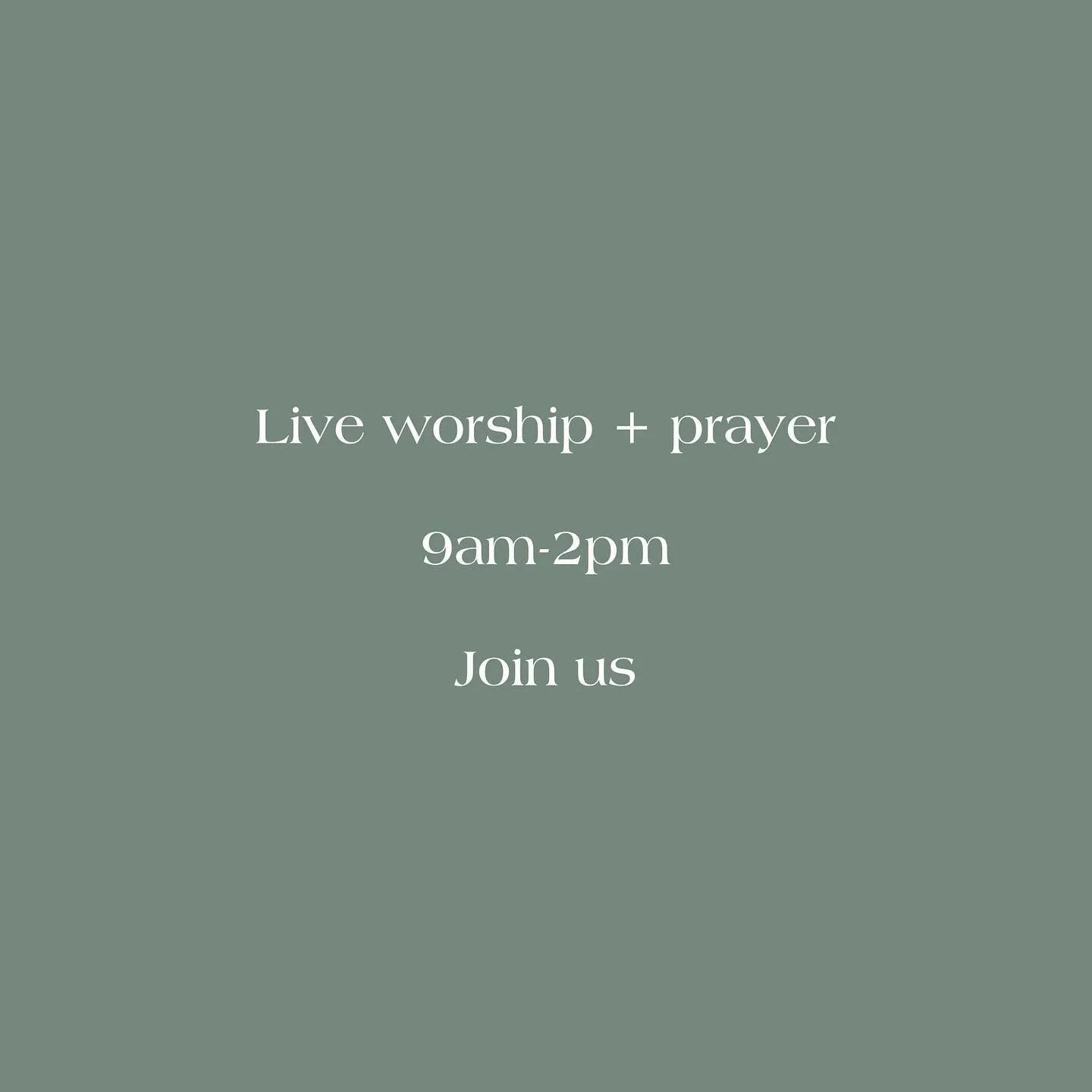 We&rsquo;ll have live worship + prayer going today (Tuesday) from 9am-2pm. 

Stop by and join us!
828 E. Boulder Street