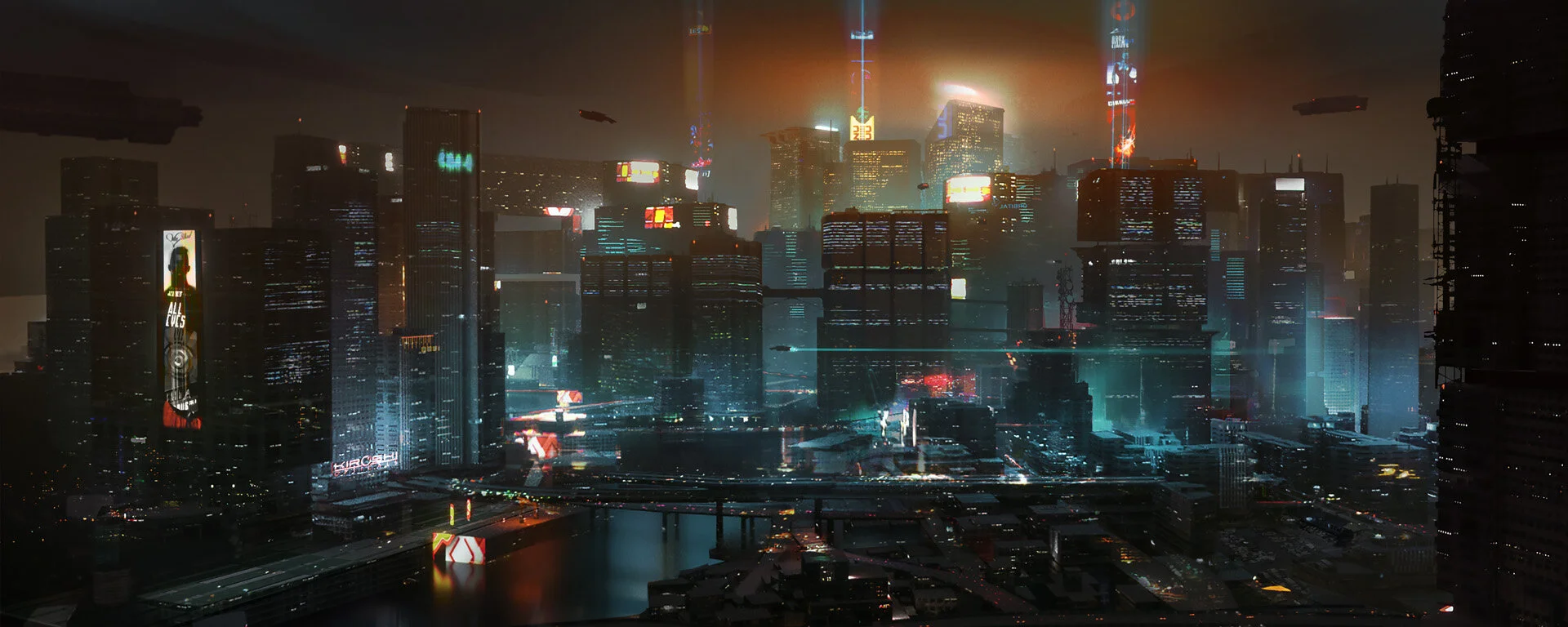 Cyberpunk 2077’s sprawling City Centre, the most dense area in Night City
