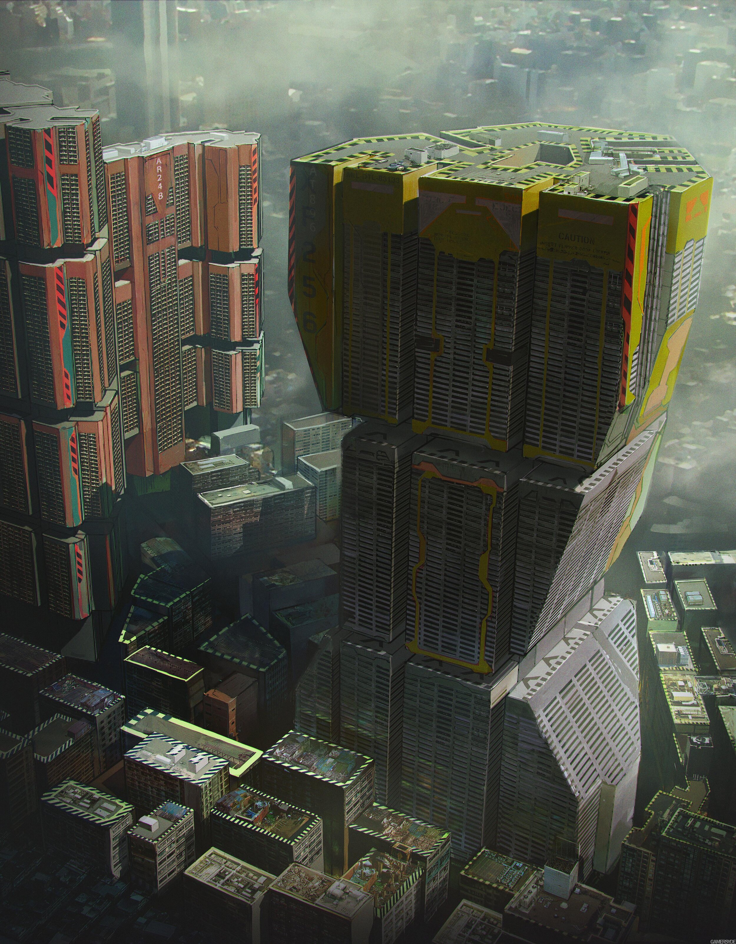 Cyberpunk 2077 Megabuilding concept art