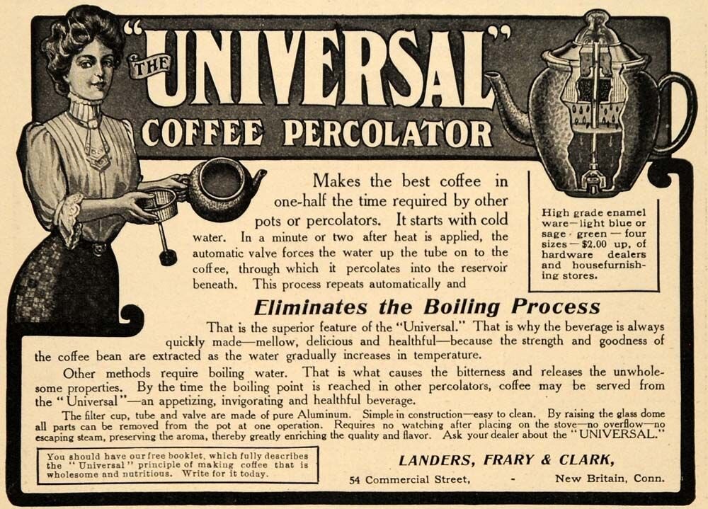 Vintage Universal LANDERS FRARY & CLARK Electric Coffee Percolator