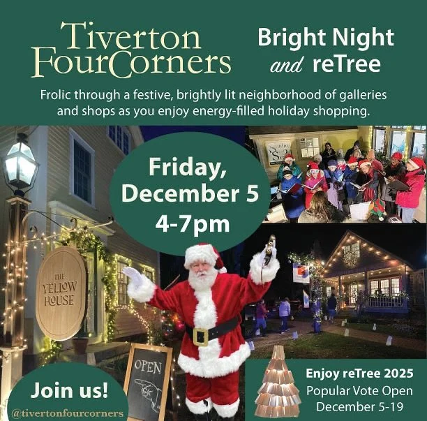 DEC 5! Mark your calendars for the 2025 Bright Night and reTree stroll! 🎄 Shops will be open late with fun surprises, holiday cheer all around, and you can vote on your favorite reTree. Don&rsquo;t wanna miss this 🌟
-
-
-
#tivertonfourcorners #hist