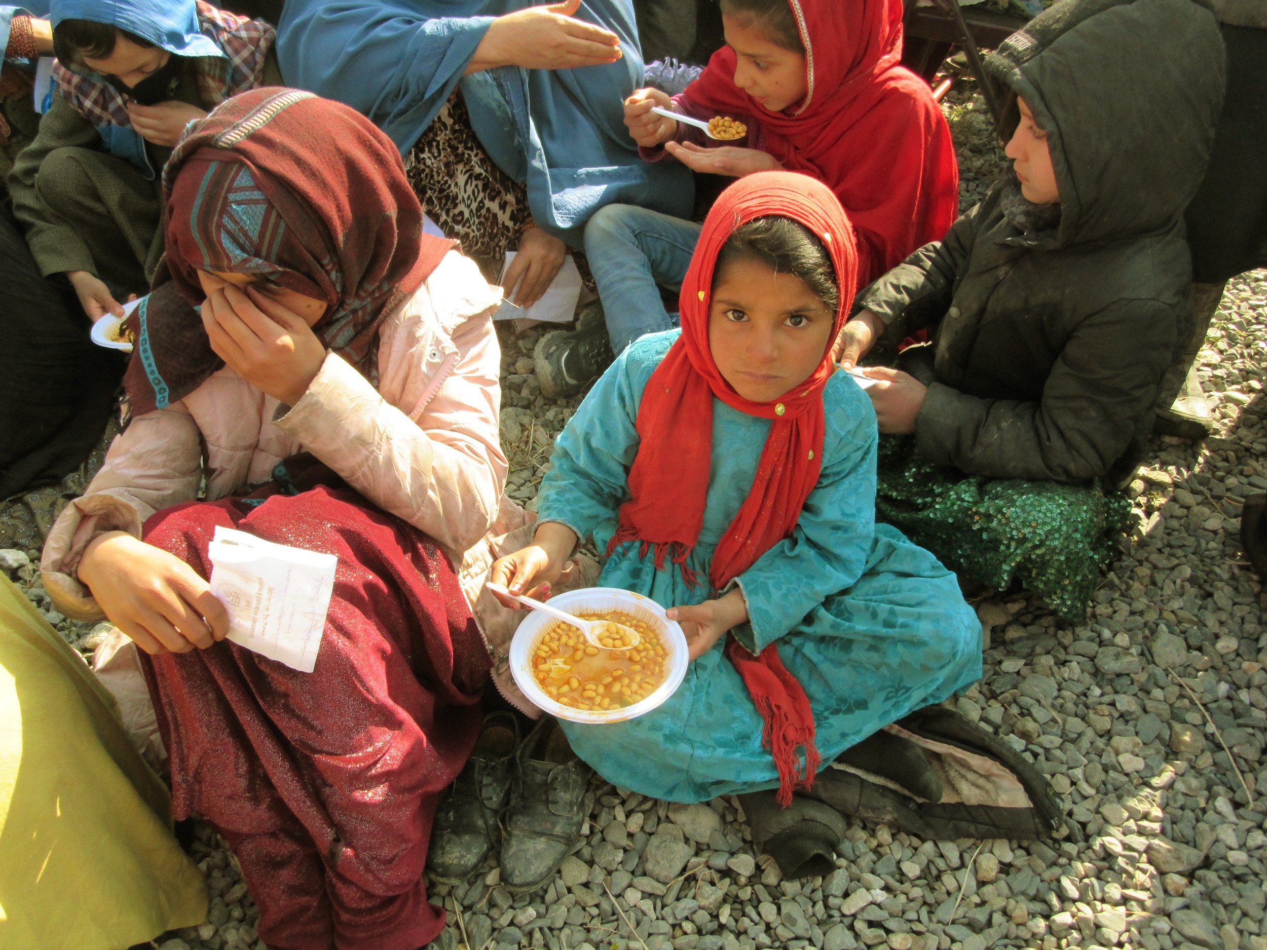 Children sharing a nutritious meal