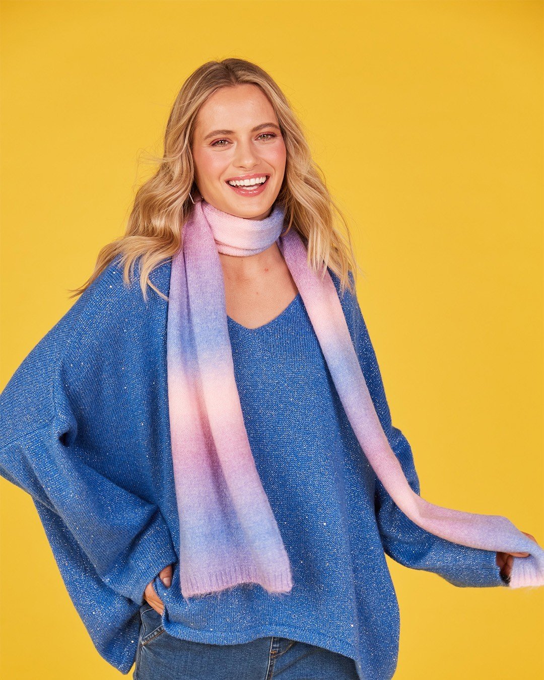 Your cold weather hero.❄️ The St Clair Scarf from @thehavenco will be the one you reach for when the temperature drops. This cosy wool blend scarf is presented in four gradient pastel hues, adding a fun and playful element to your seasonal look.🩵⁠
⁠