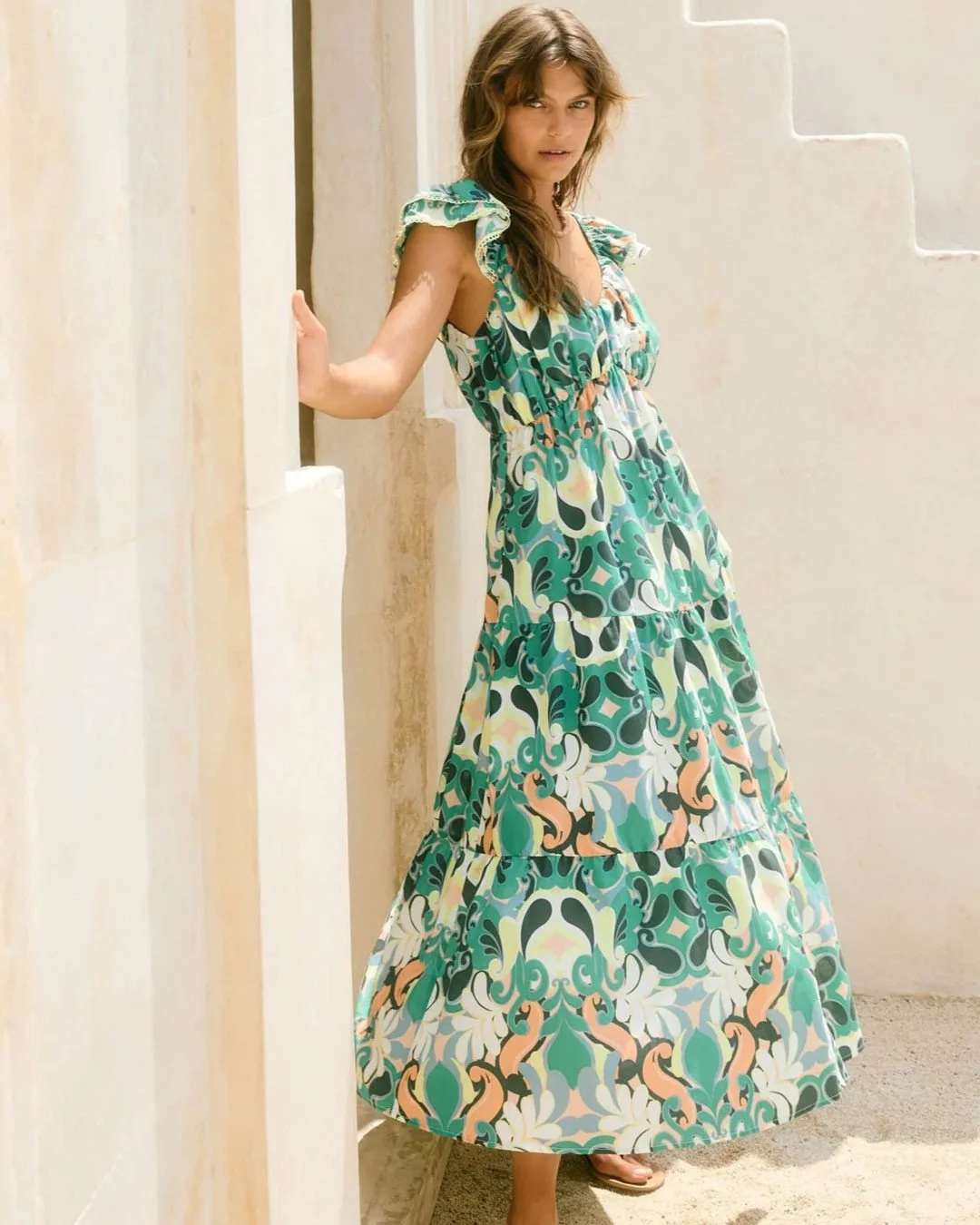 The Aurora Frill Tank Dress features soft cotton voile, tiered detailing and delicate frill sleeves. A gathered bust, side pockets and full lining bring comfort to its airy silhouette.⁠
⁠
⁠
_____________________________⁠
⁠
🌟For general enquiries, ge
