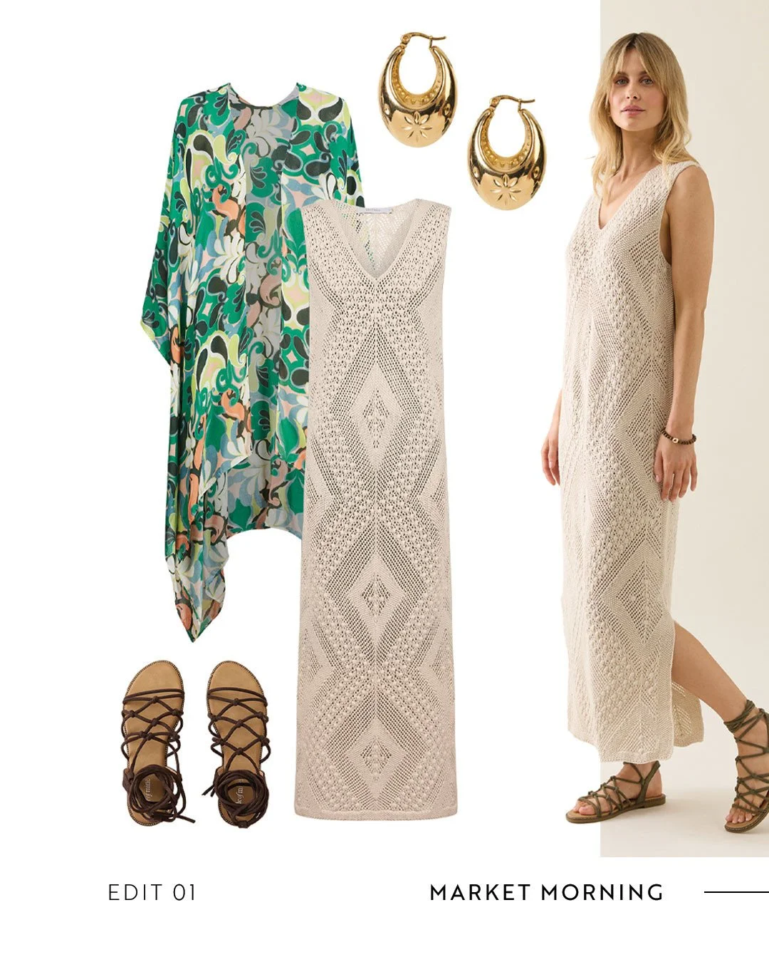 A breezy layering piece designed for movement and versatility. The Aurora Cape from @isleofmine pairs effortlessly with both relaxed and refined looks.⁠
⁠
🔍Edit 01: Aurora Cape, Sylvie Dress, Oline Flower Earring, Remi Sandal ⁠
🔍Edit 02: Aurora Cap