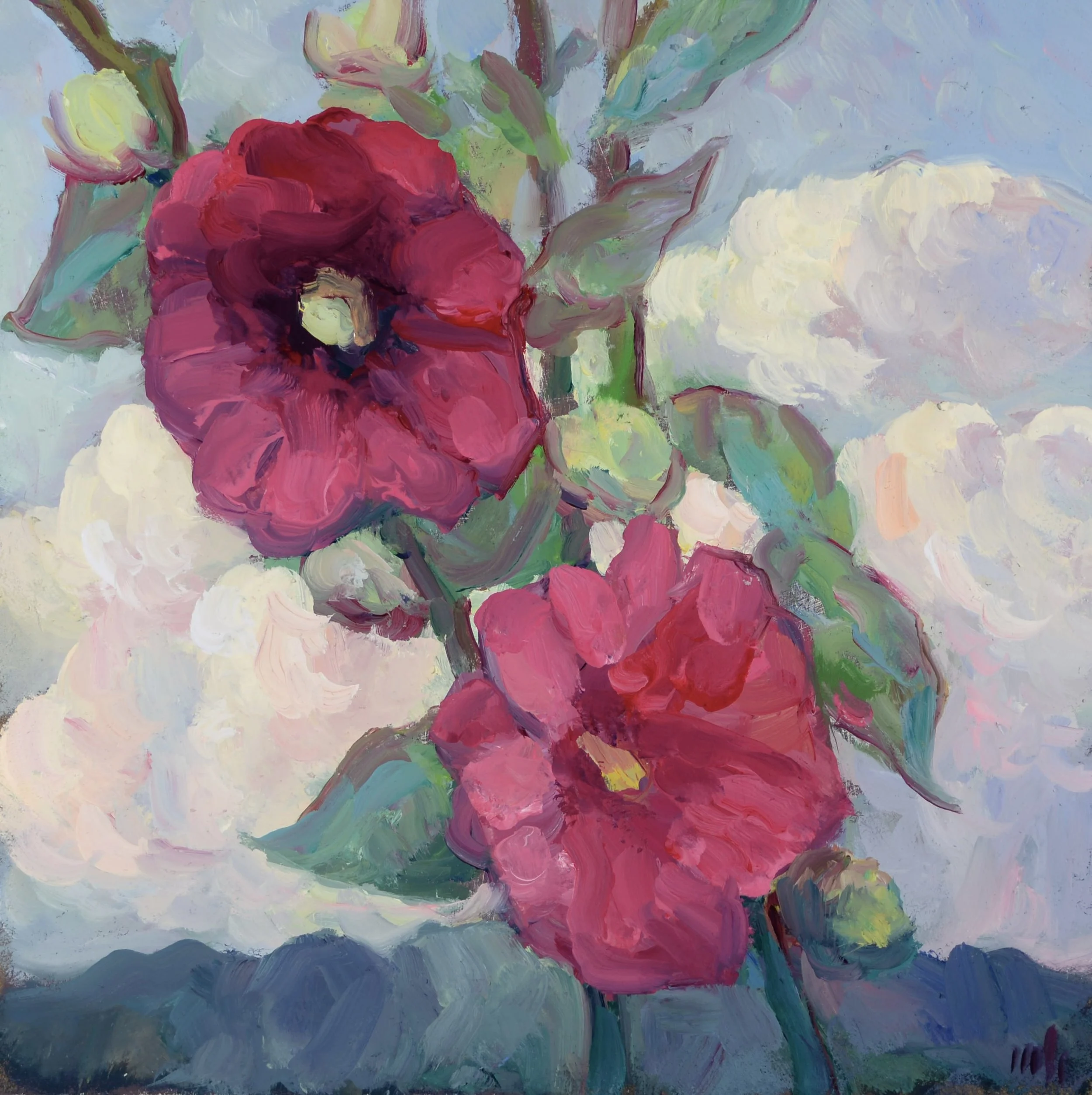 Matthew Higginbotham / Clouds and Hollyhocks