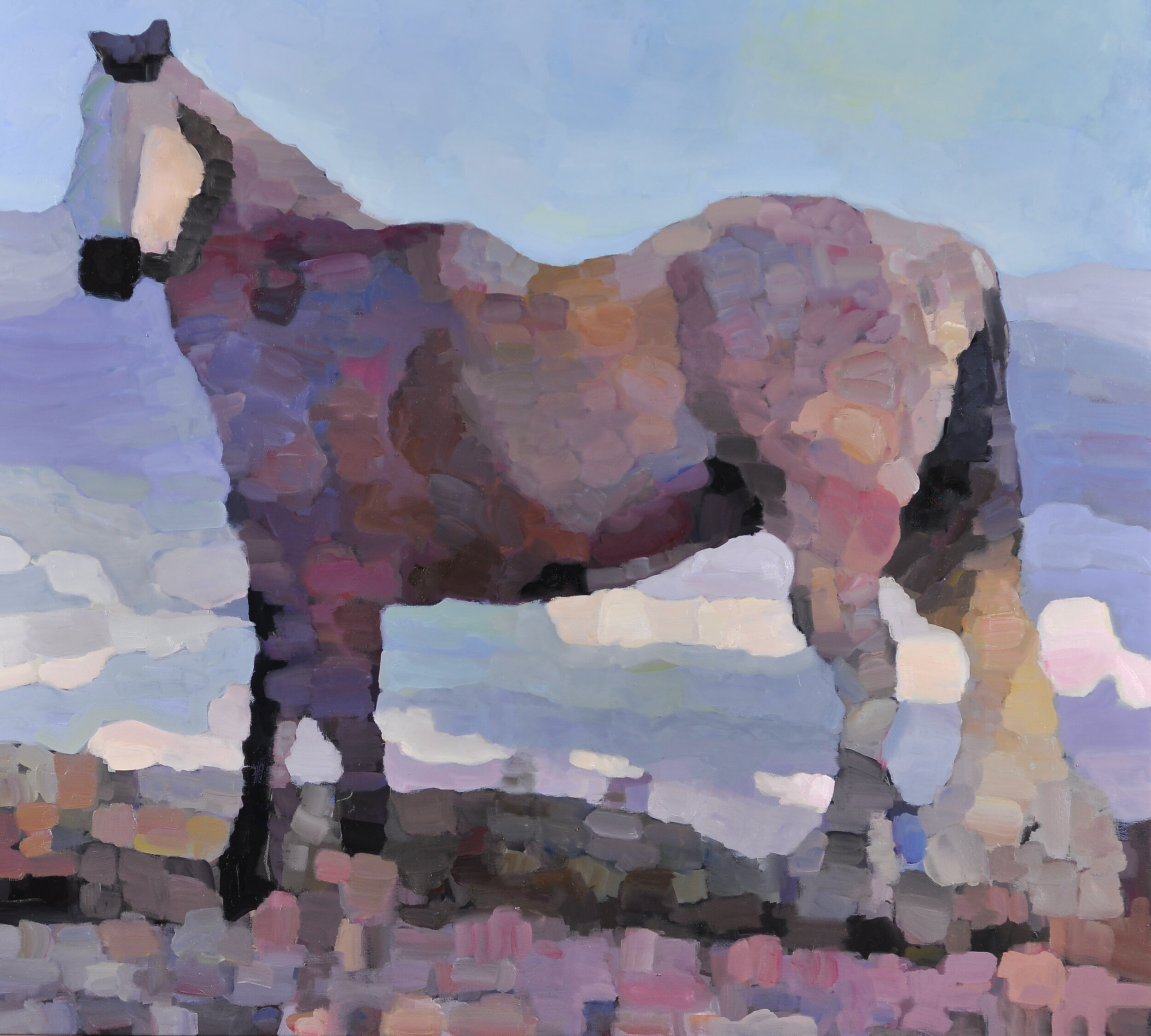 Equine Sunset, oil_canvas, 36x40, 2021 .jpeg