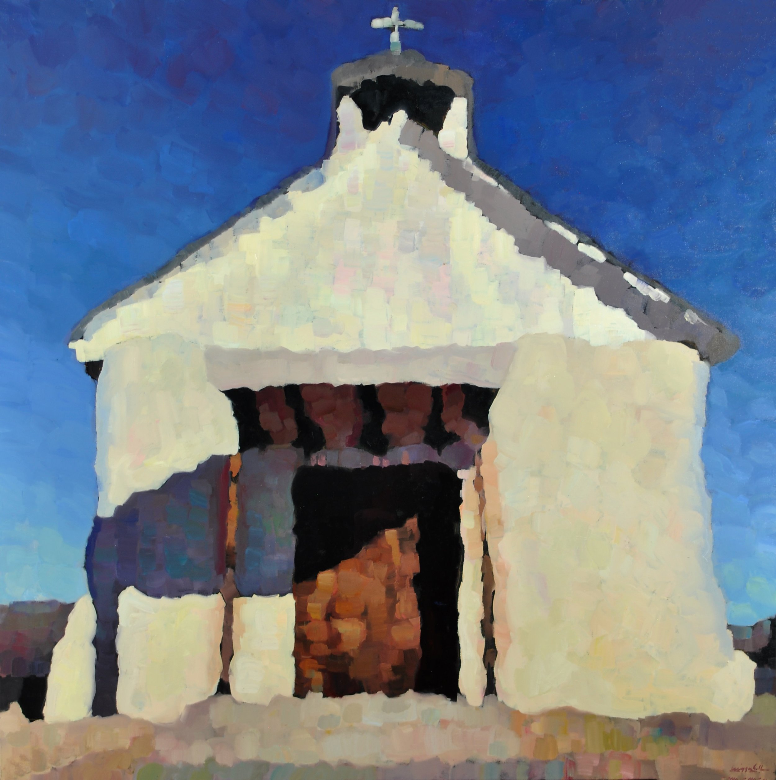 Late Afternoon, Chapel of the Hill, oil_canvas, 48x48,2022.jpg