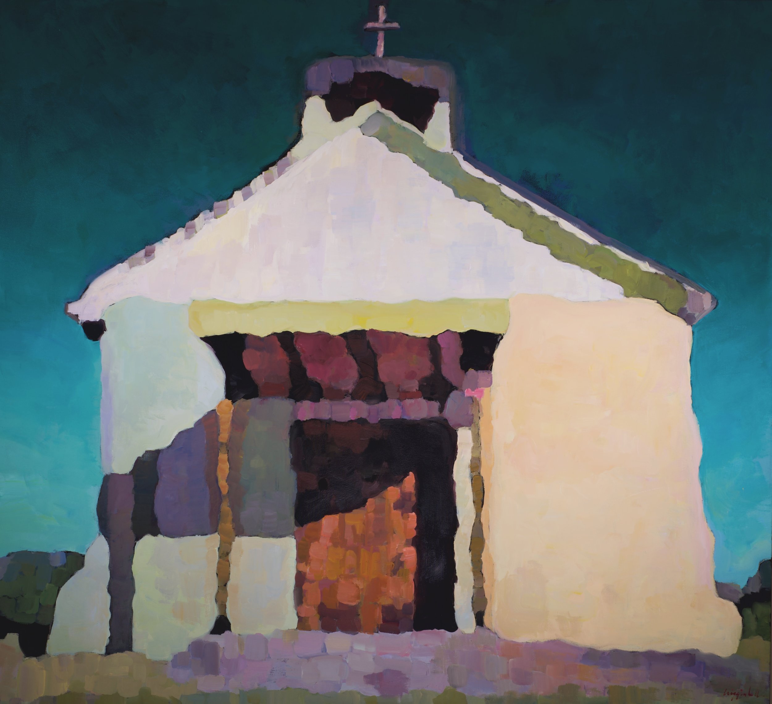 Iglesia blanco, Afternoon Shadows, oil, 44x48, 2023.jpg