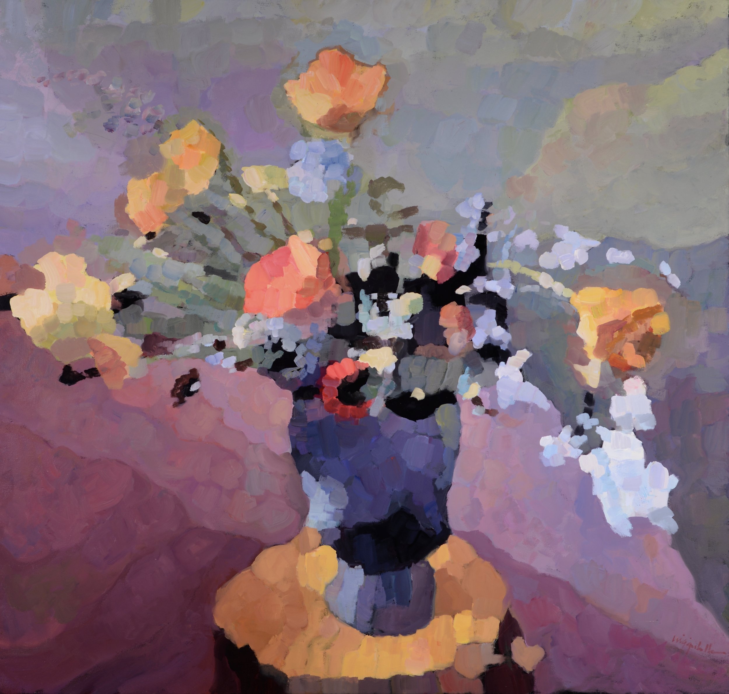 Cottage Flowers V, oil_canvas, 38x40, $7500.jpg