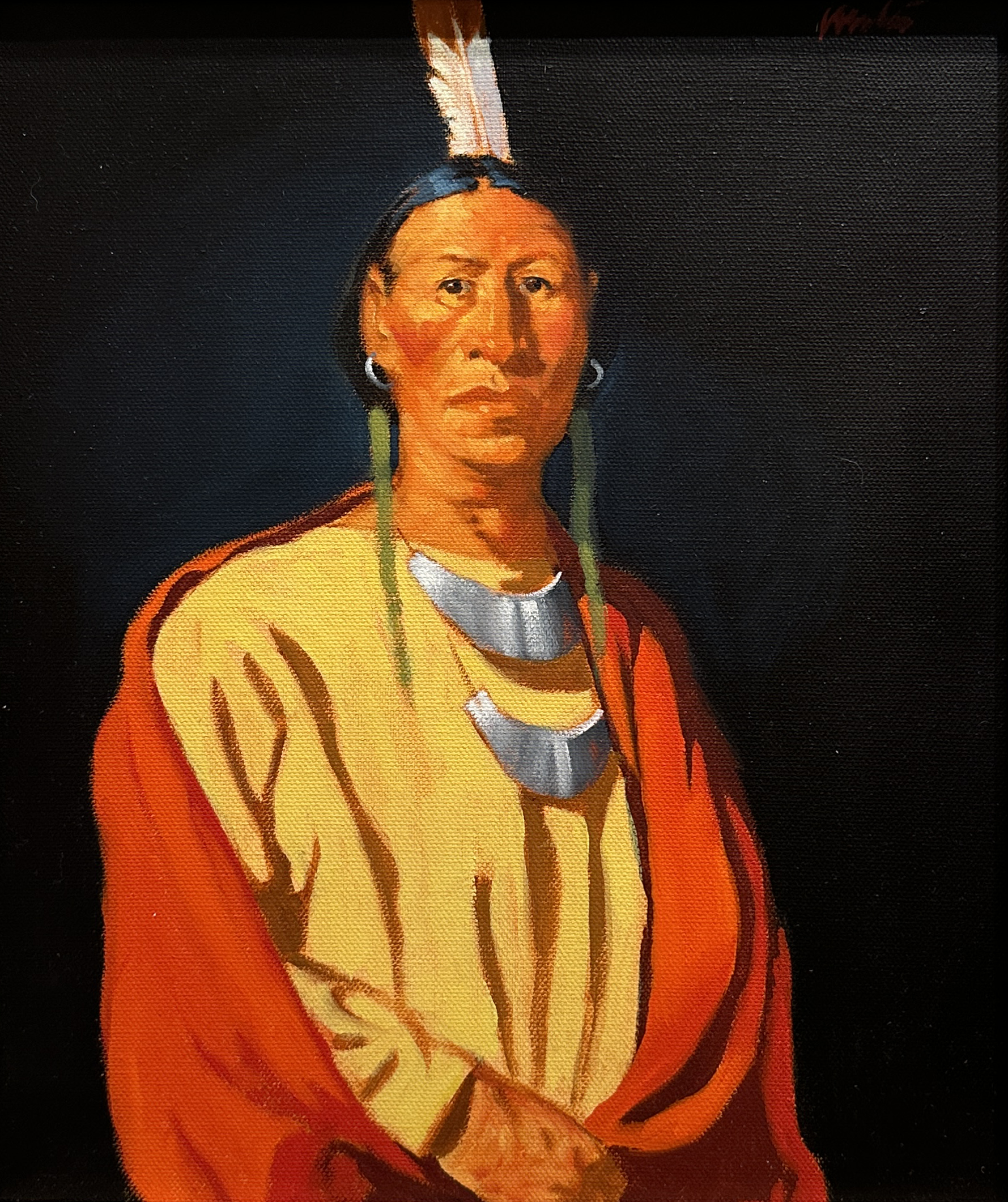 Walt Wooten / Sioux Indian with Red Robe and New Gorgets