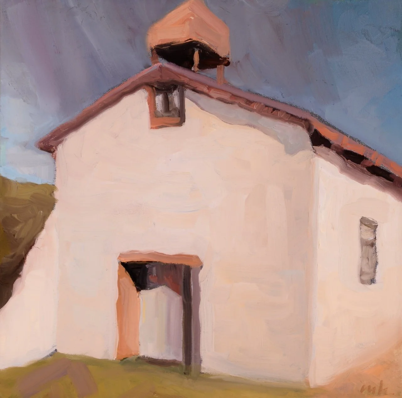 Santuario Rain II, oil, 12x12, 2024.JPG