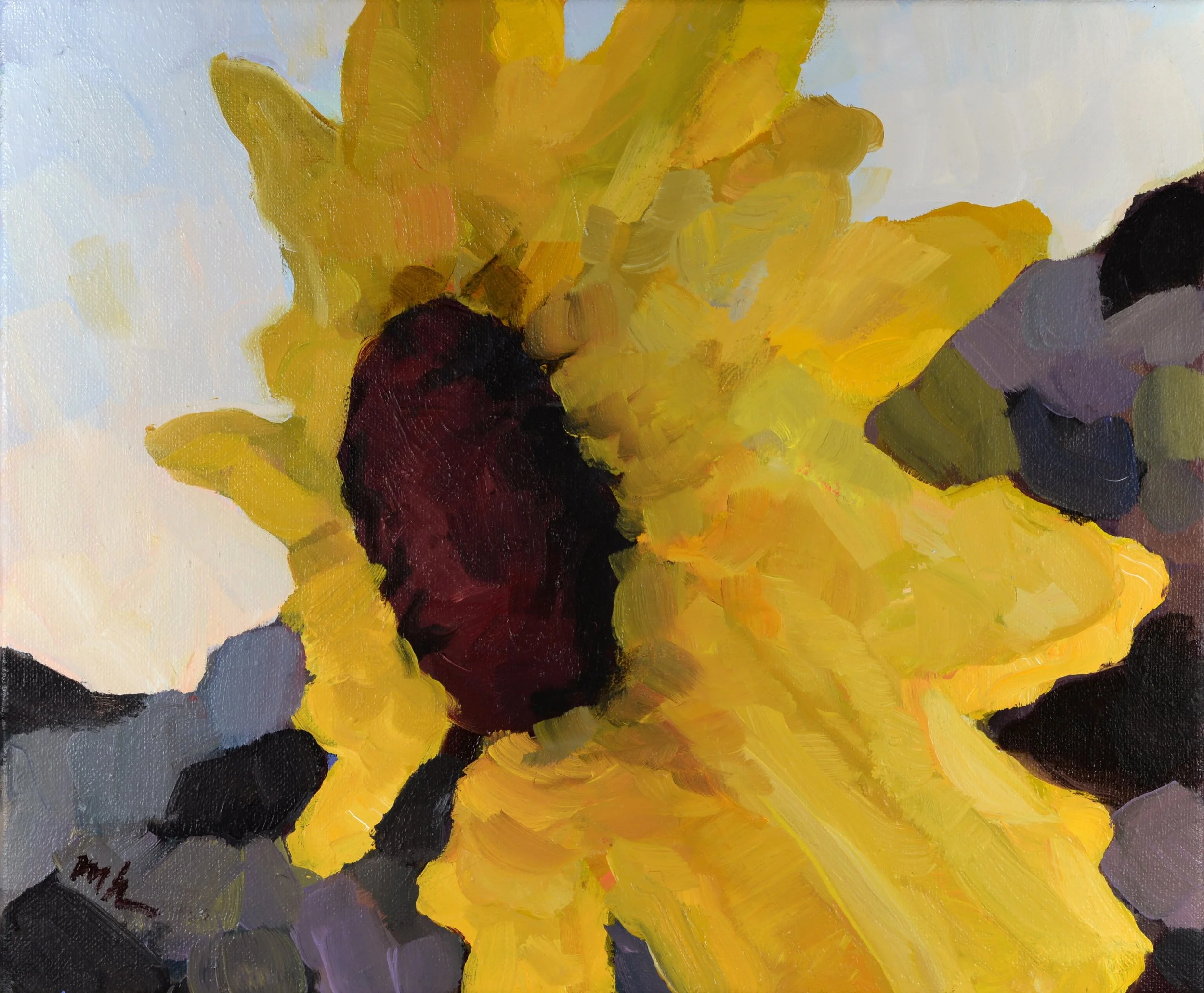 Garden Sunflower, on on canvas, 10x12.jpg