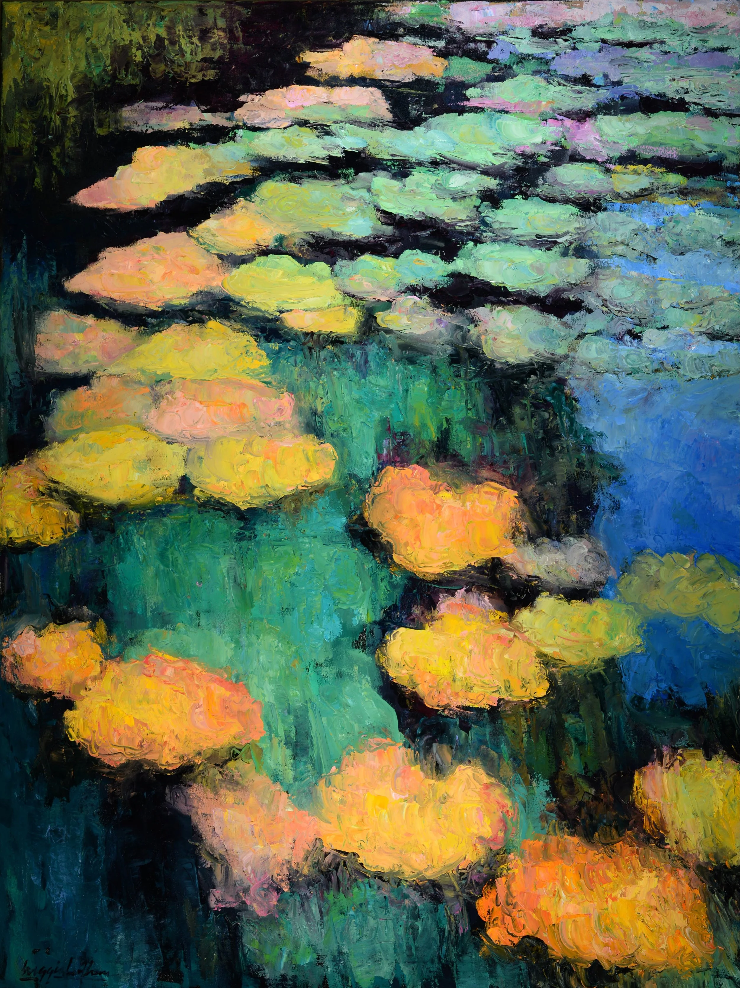 Matthew Higginbotham / Summer Pond Reflection, Lily Pads
