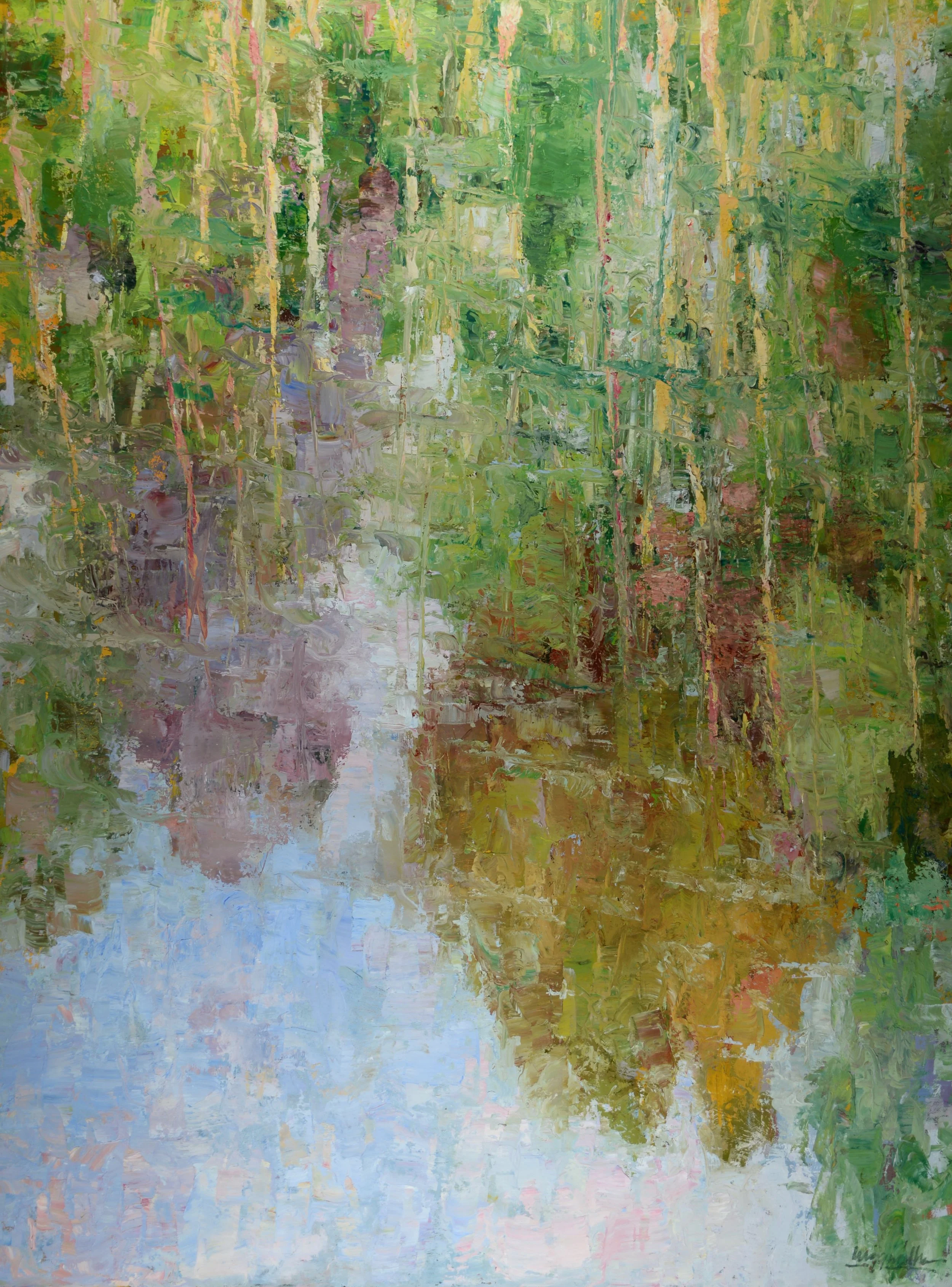Summer Pond Reflections II, oil on canvas, 40x30, 2025.jpg