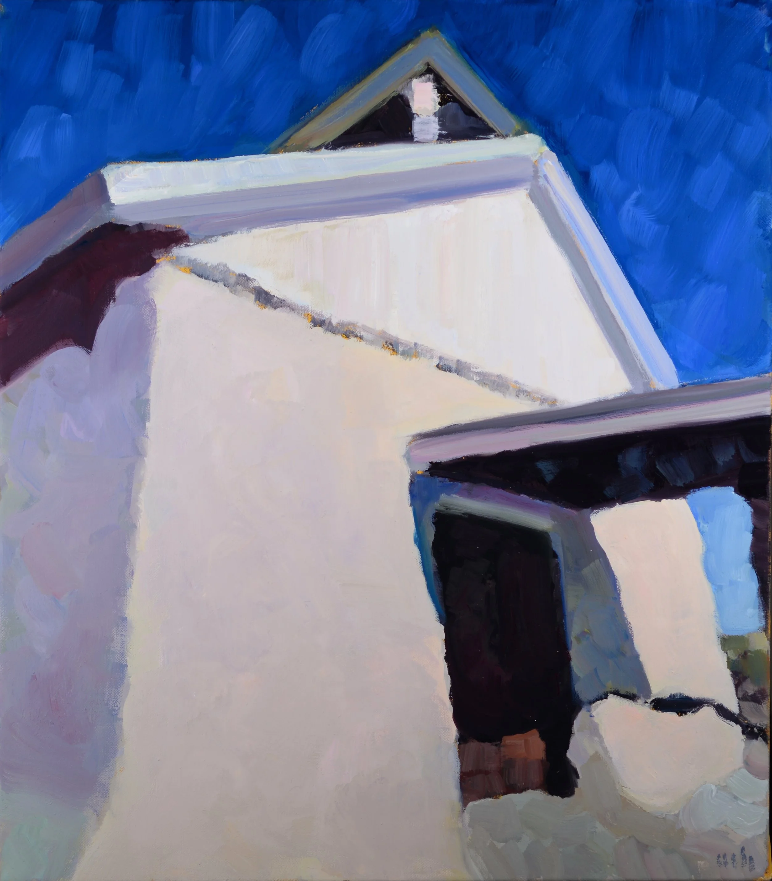 Iglesia Blanco,Sunset sShadows, Study oil on linen, 16x14, 2026.jpg