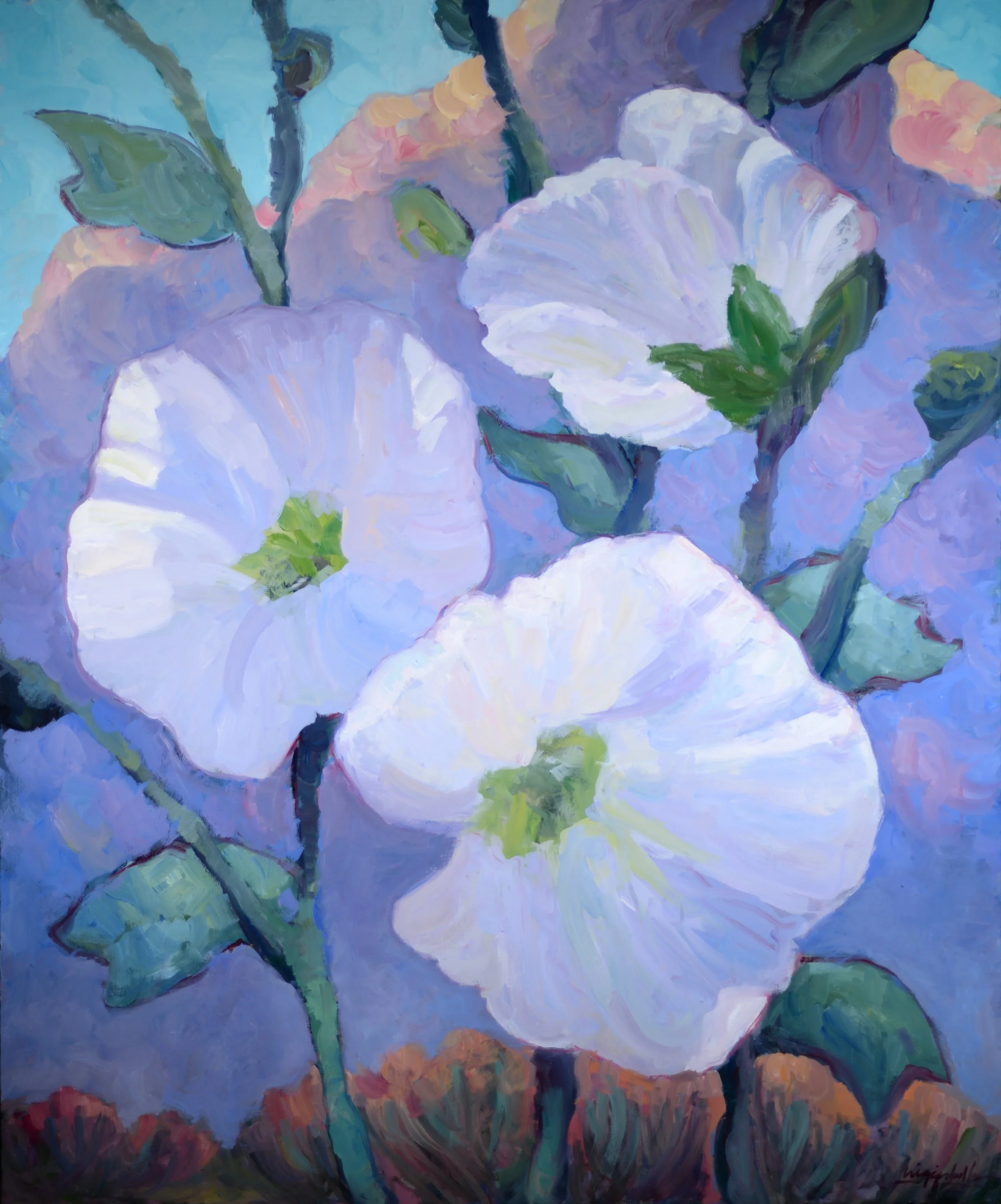 Matthew Higginbotham / Monsoon Over Hollyhocks