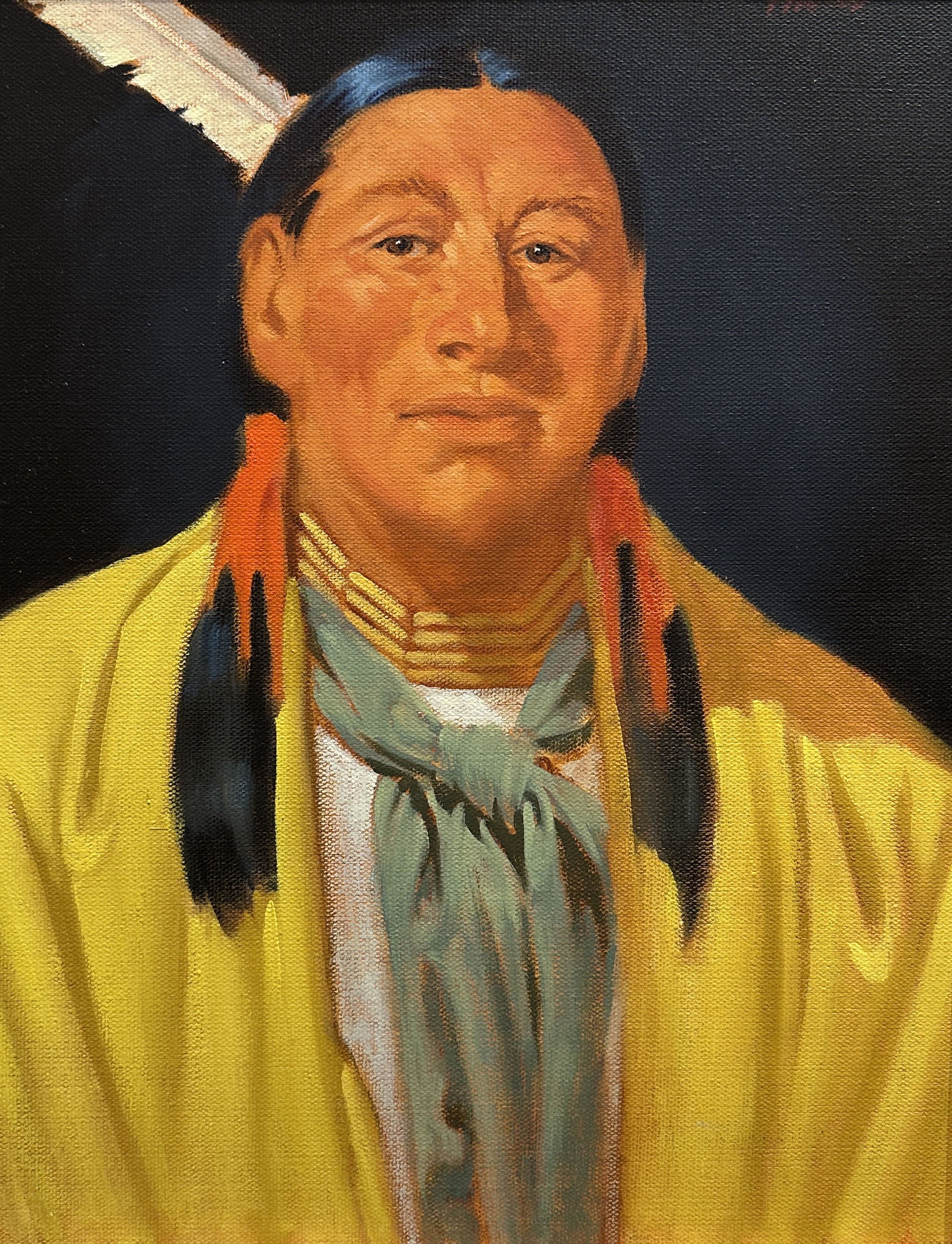 Walt Wooten / Sioux Indian with Green Scarf