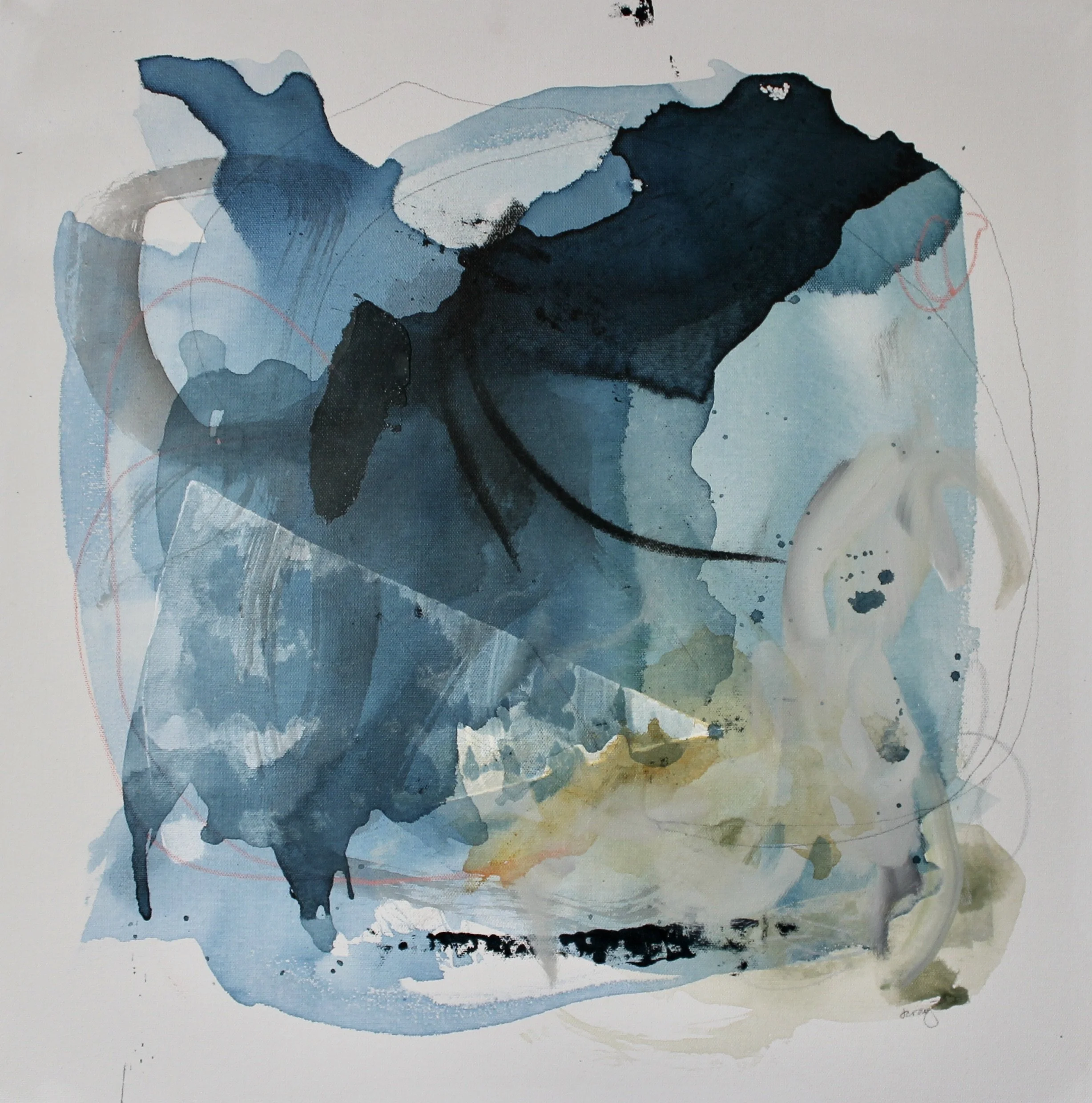 Go On And Change
24x24 
Acrylic Ink, Graphite, Oil Pastel on Canvas
$350