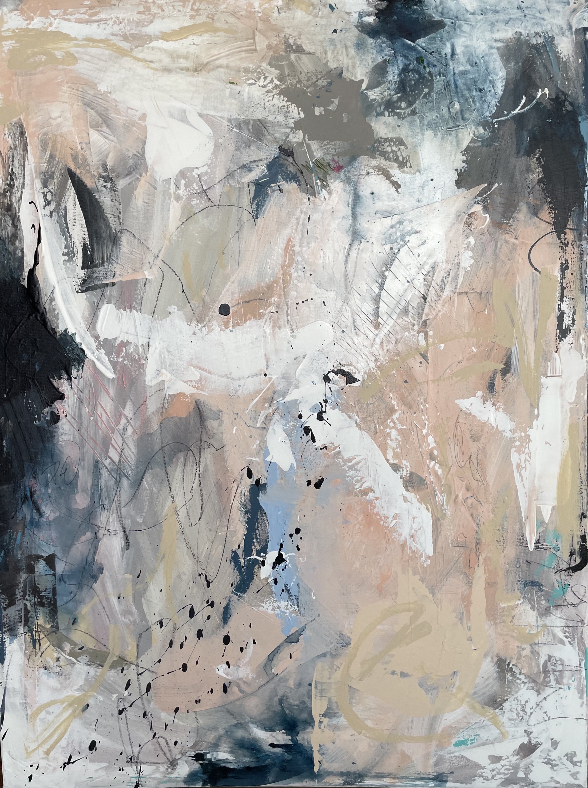 Master of None 30x40 $1020 Acrylic and Charcoal on Canvas