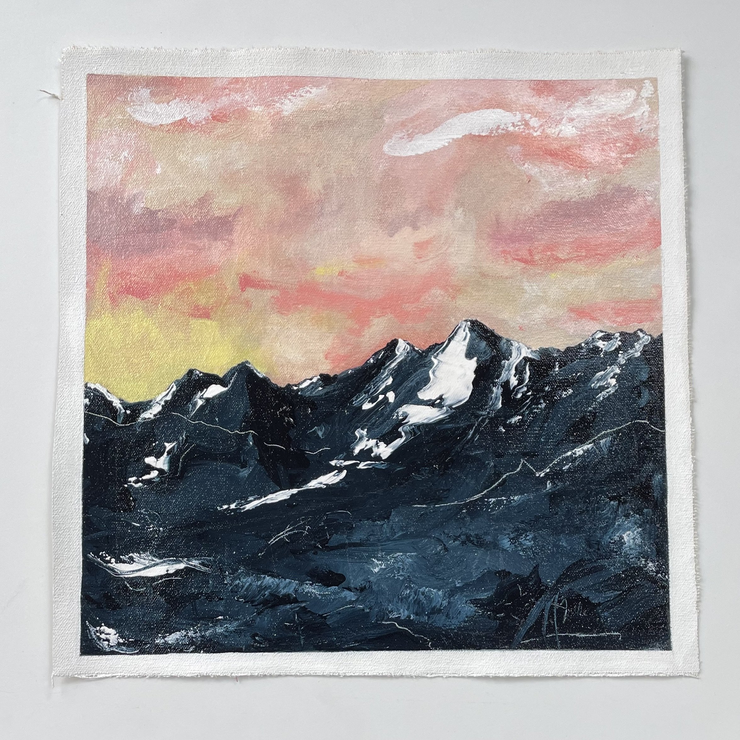 My Favorite One - Acrylic on Unstretched Canvas 12"x12" $55