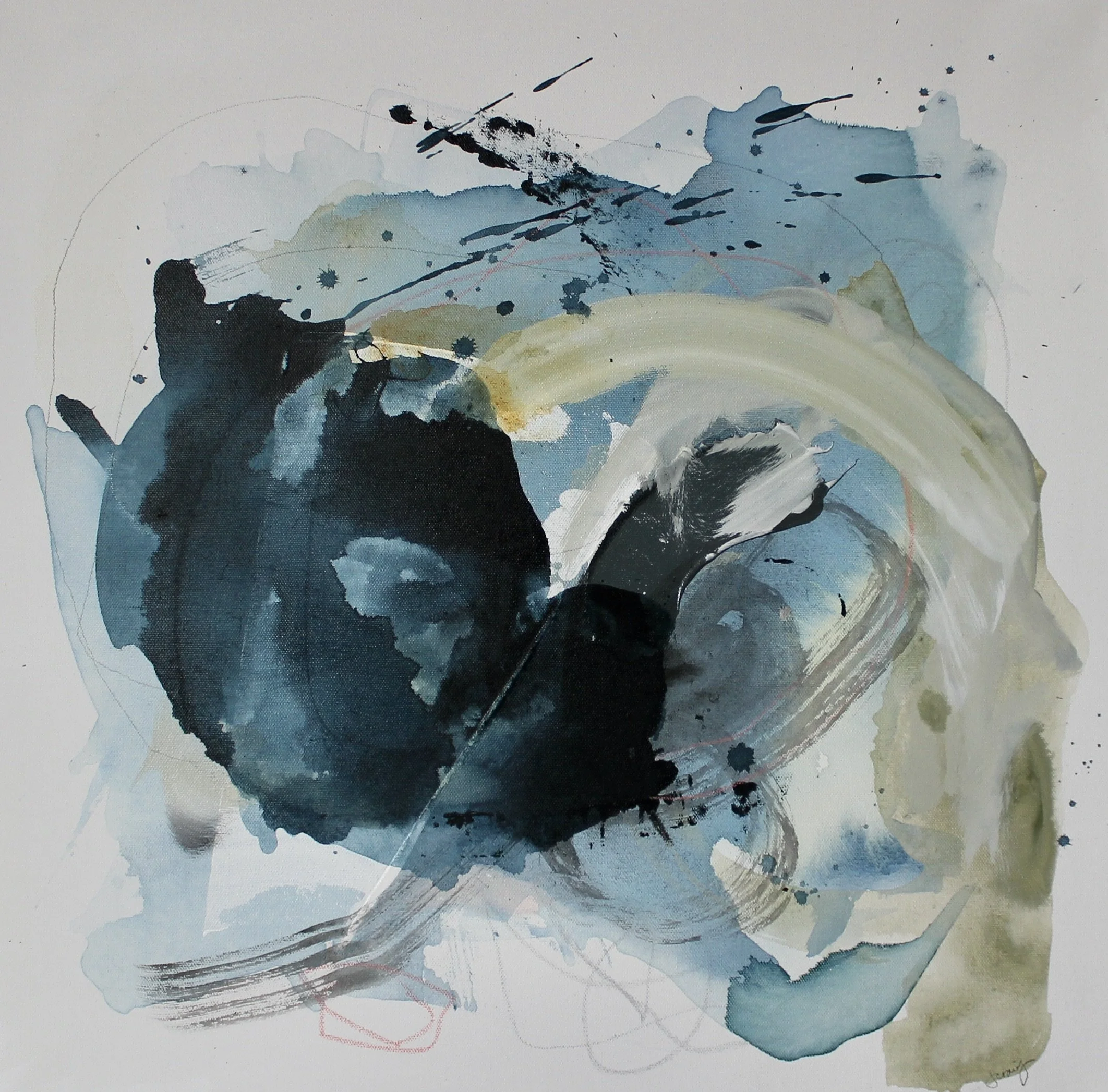 I'm Not Leaving
24x24 
Acrylic Ink, Graphite, Oil Pastel on Canvas
$350