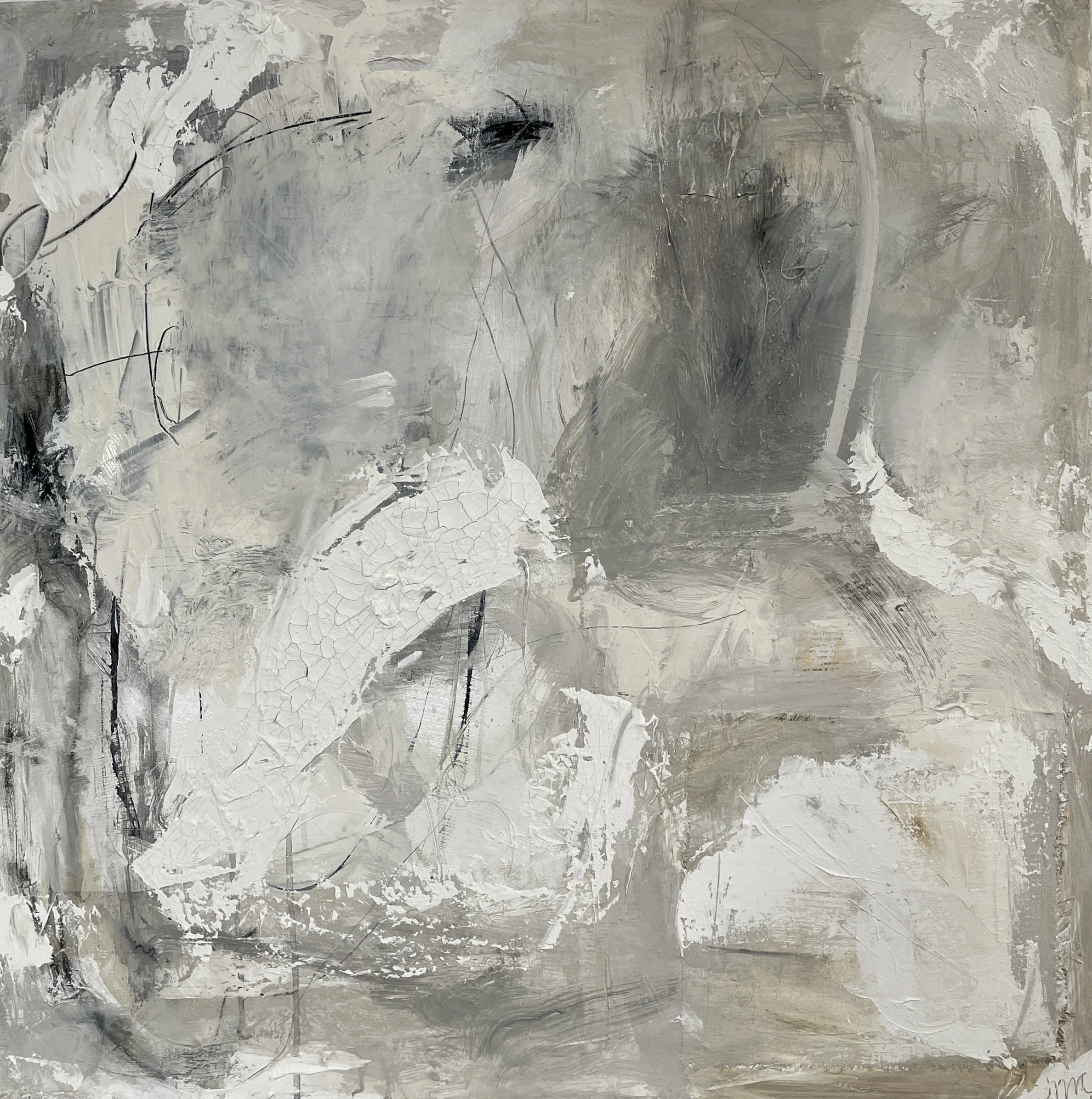 'Not Afraid' $1297 Acrylic and graphite on canvas
