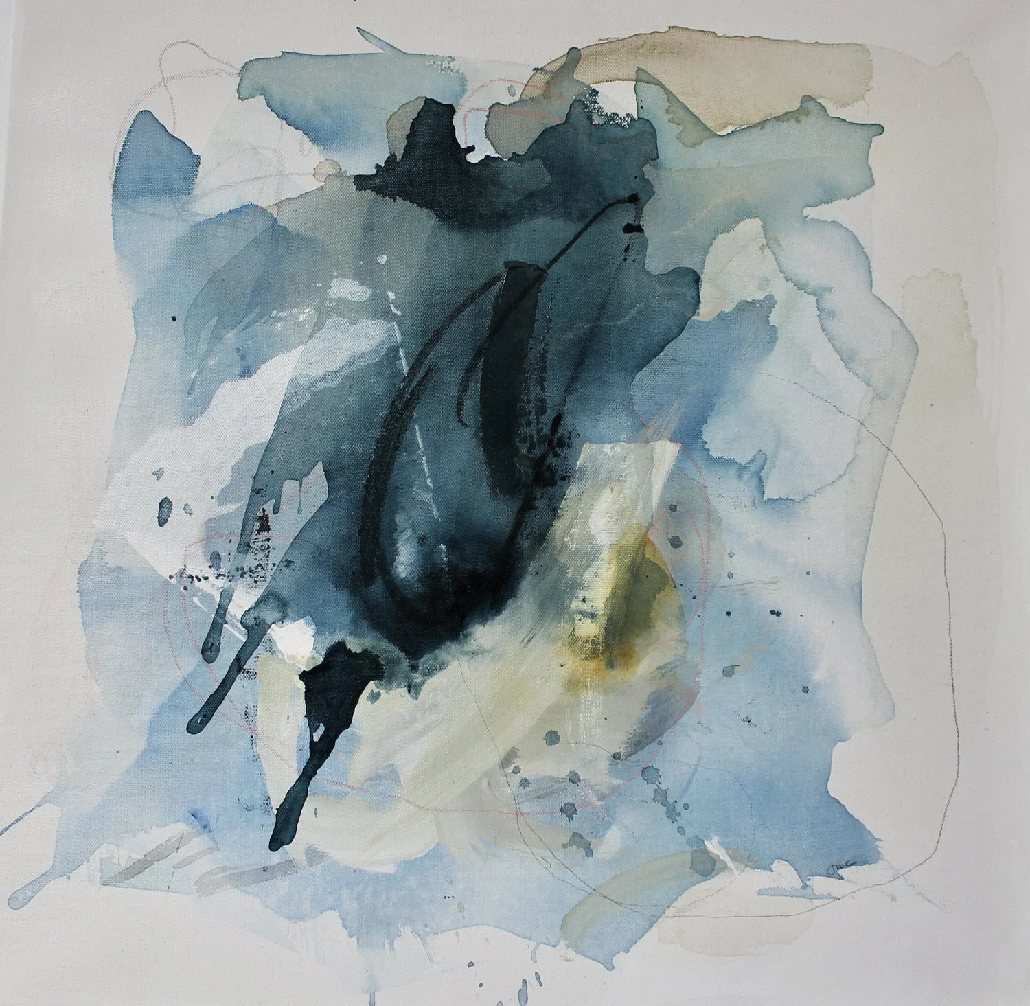 My Love Will Stay the Same (4 of 4) 24x24 Acrylic Ink and Graphic