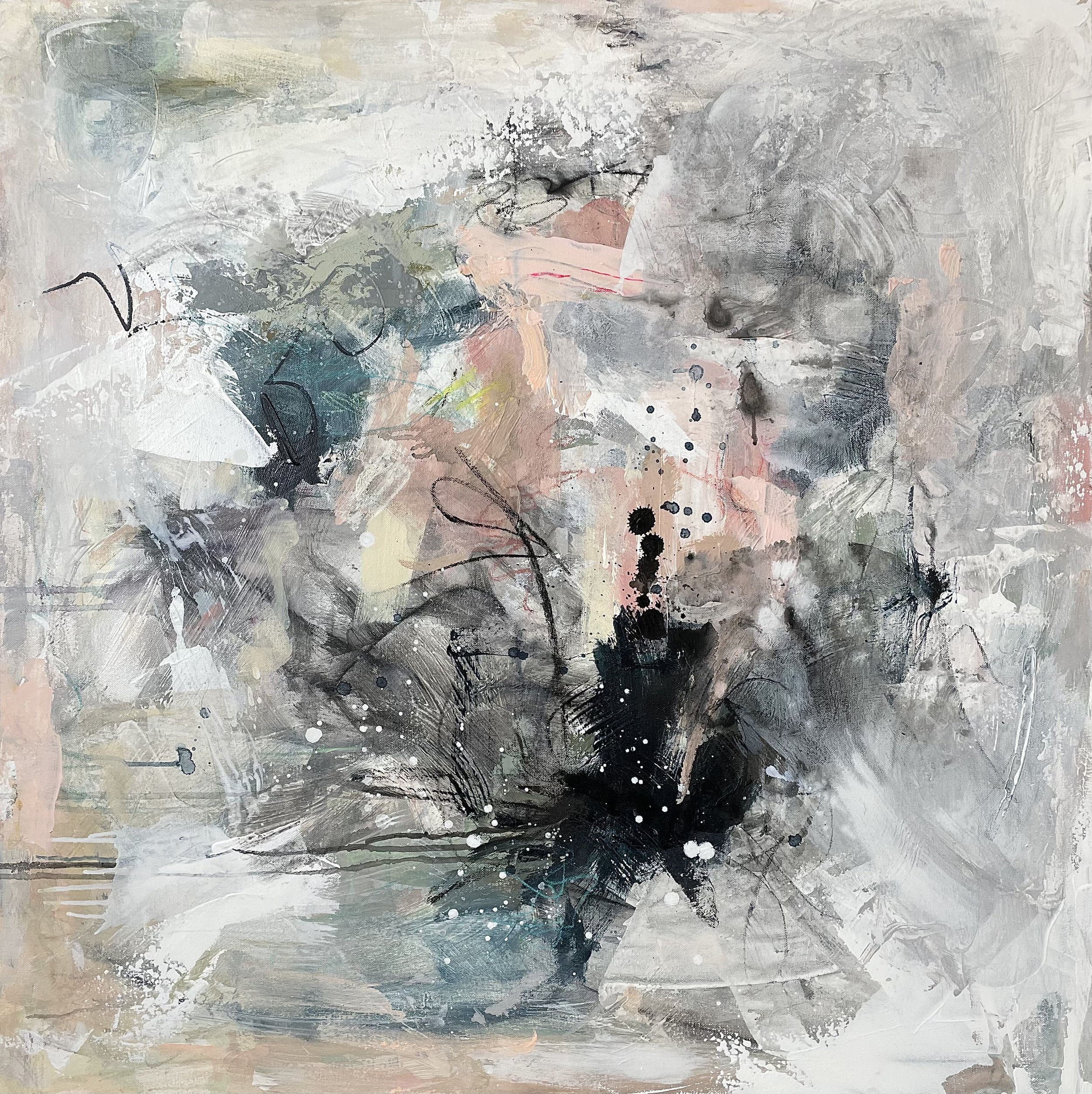 Picture Impossible Things 36x36 Acrylic and Charcoal on Canvas $1200