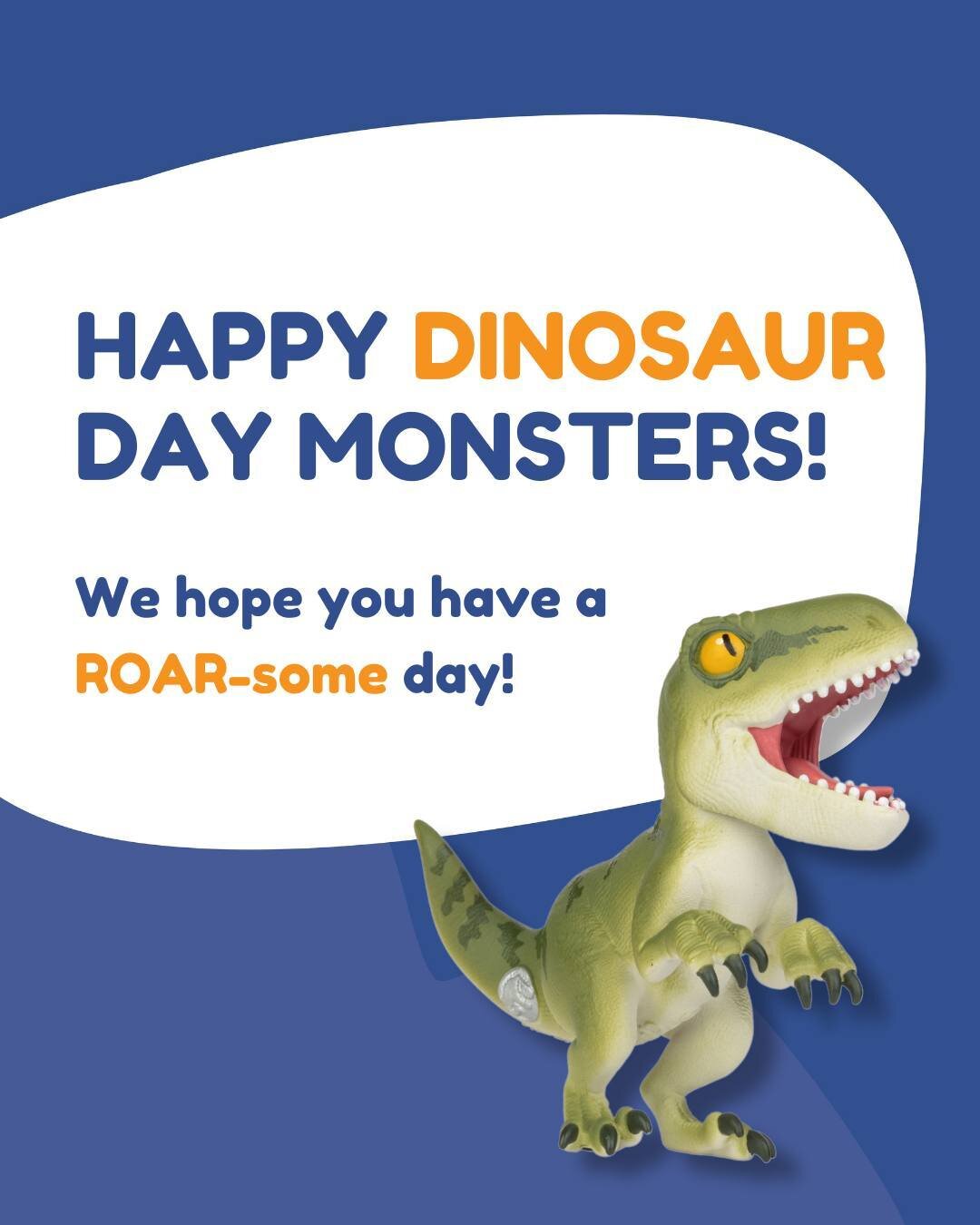 Happy #InternationalDinosaurDay! 🦕⁠
⁠
Yes, that's right, it's one of the TWO days in the year when we celebrate these prehistoric beasts 🦖⁠
⁠
Don't be a fossil, make sure you have a DINO-mite day by treating yourself by adding a new dino pal to you