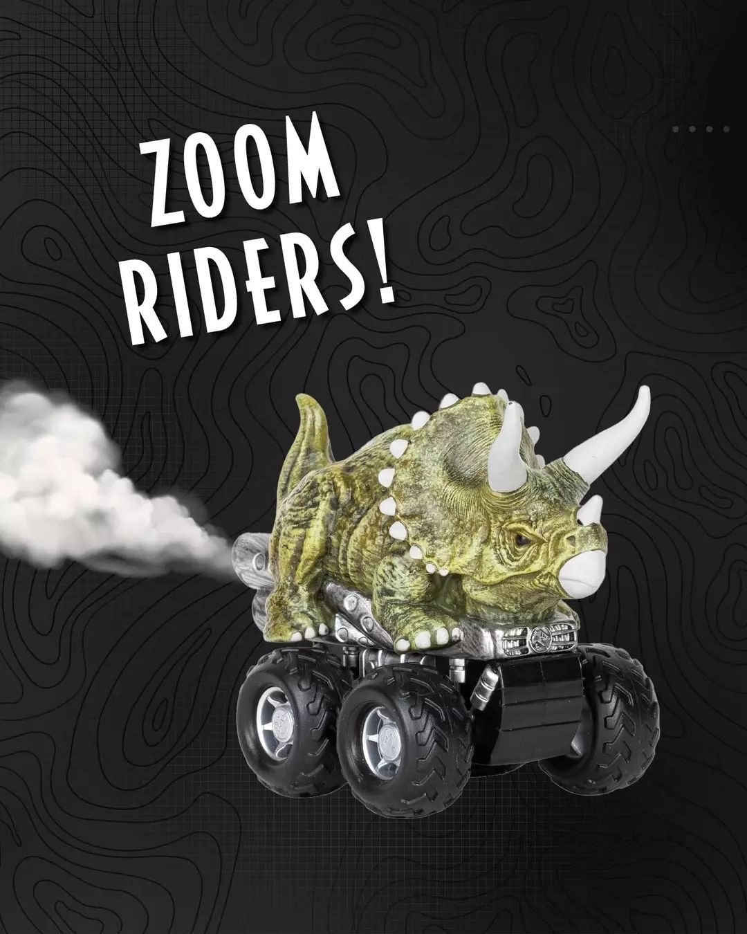 ZOOM into battle with your Zoom Rider of choice&nbsp;🏃💨 &nbsp;

Grab your favourite Zoom Rider and get ready to enjoy endless hours of racing, role playing and battling with friends! With pull back power and all-terrain wheels, these dinos are roar